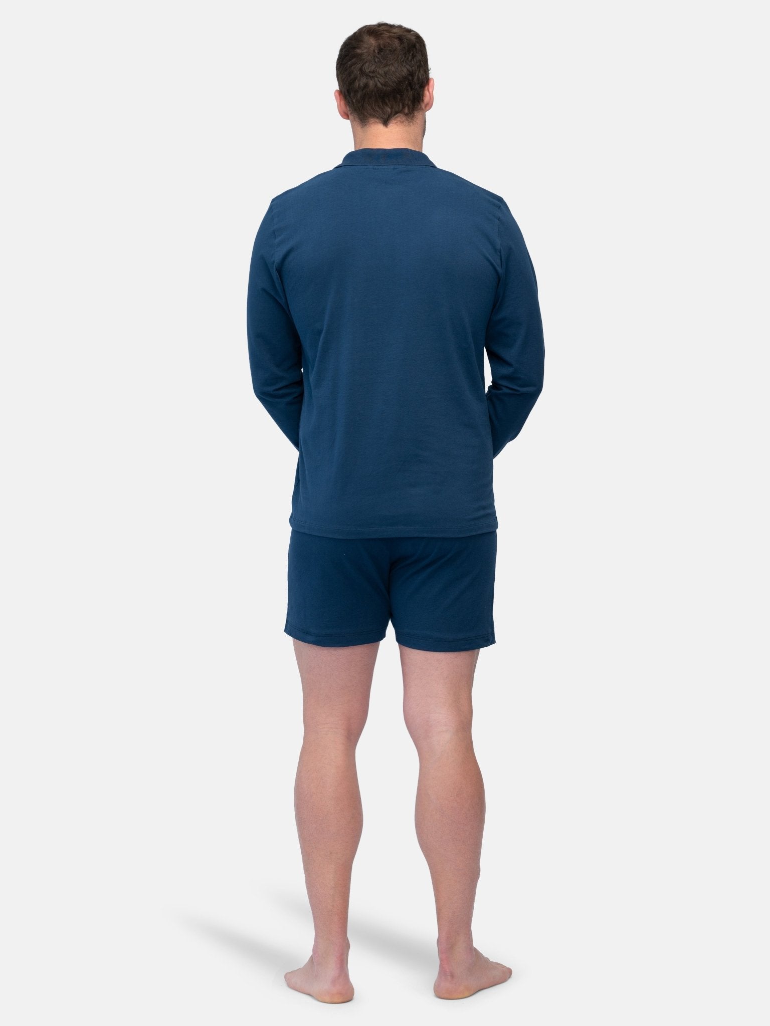 Herren Langarm - Shirt mit Polo - Kragen - greenjama - G208 - ul - S