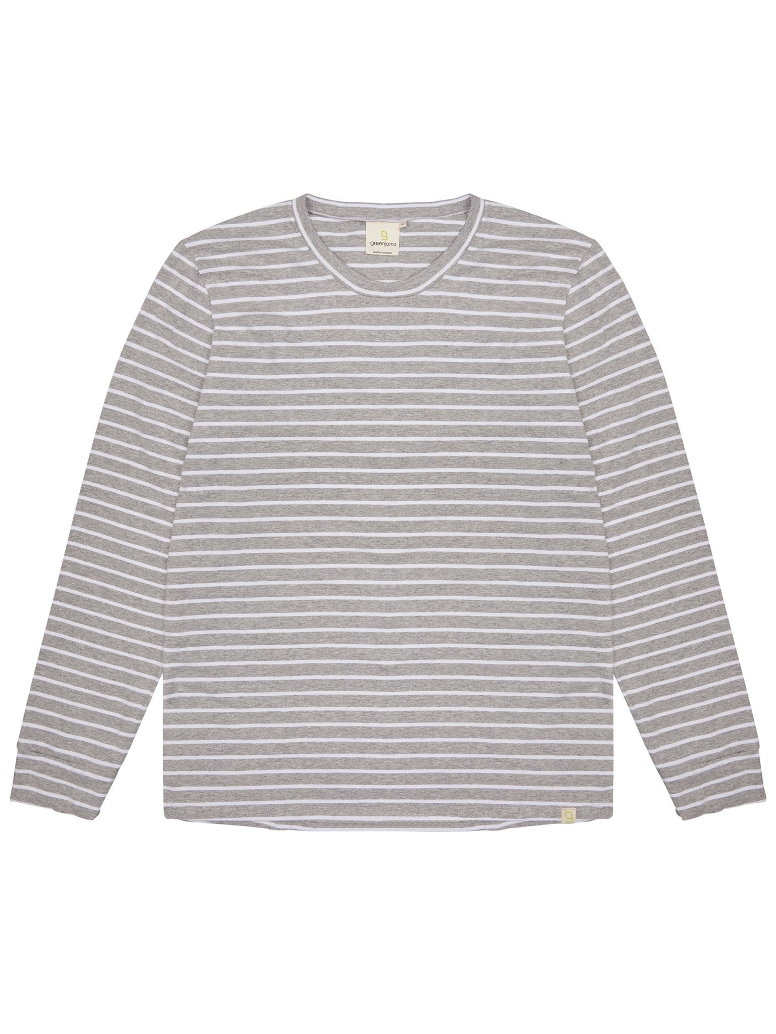 Weiches Herren Langarm-Shirt Ringel - greenjama - G207-gr-S