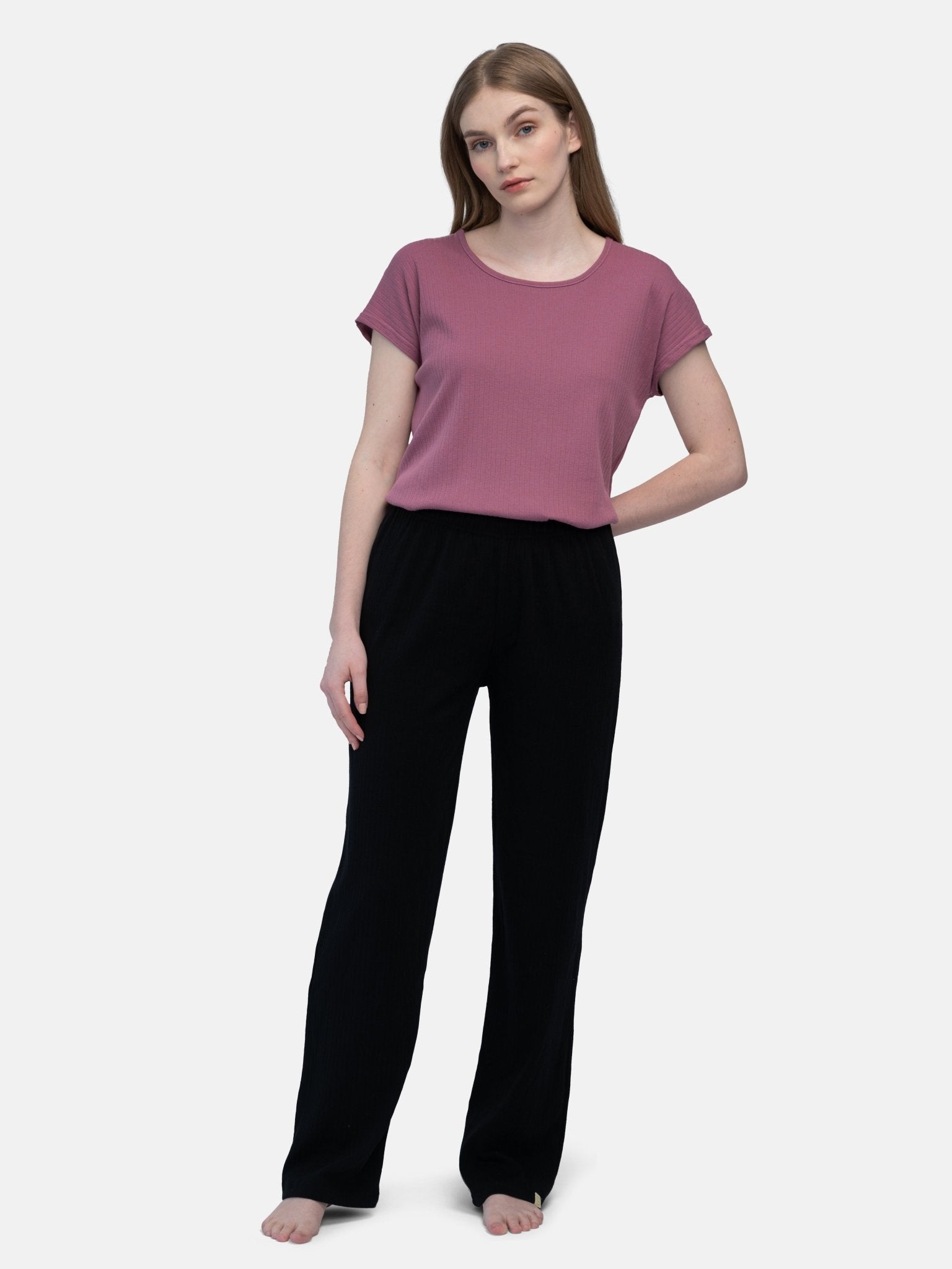 Lässige gerade Hose aus Derby-Rib - greenjama - G401-grp-36