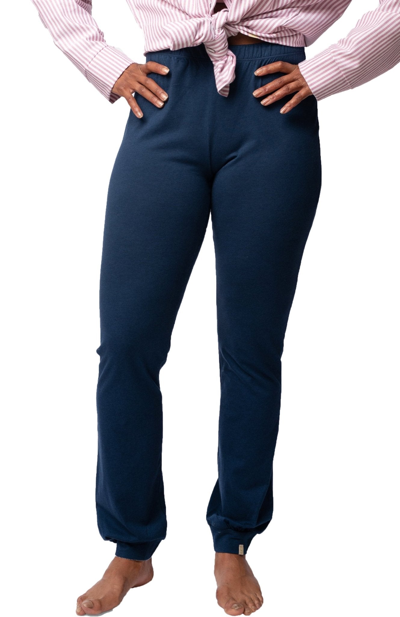 Hose mit Woll-Anteil und Bündchen - greenjama - G405-grp-36