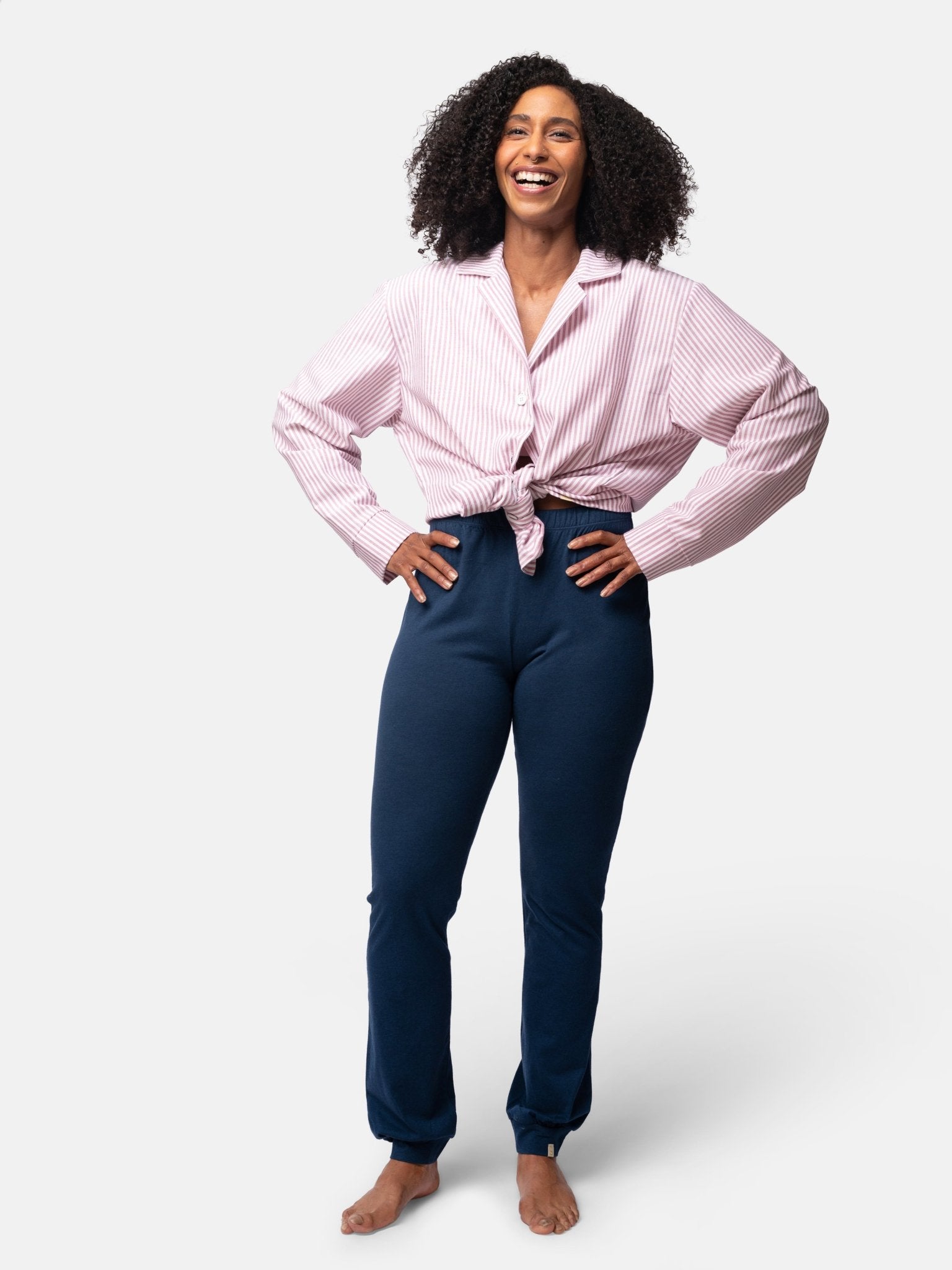 Hose mit Woll-Anteil und Bündchen - greenjama - G405-grp-36