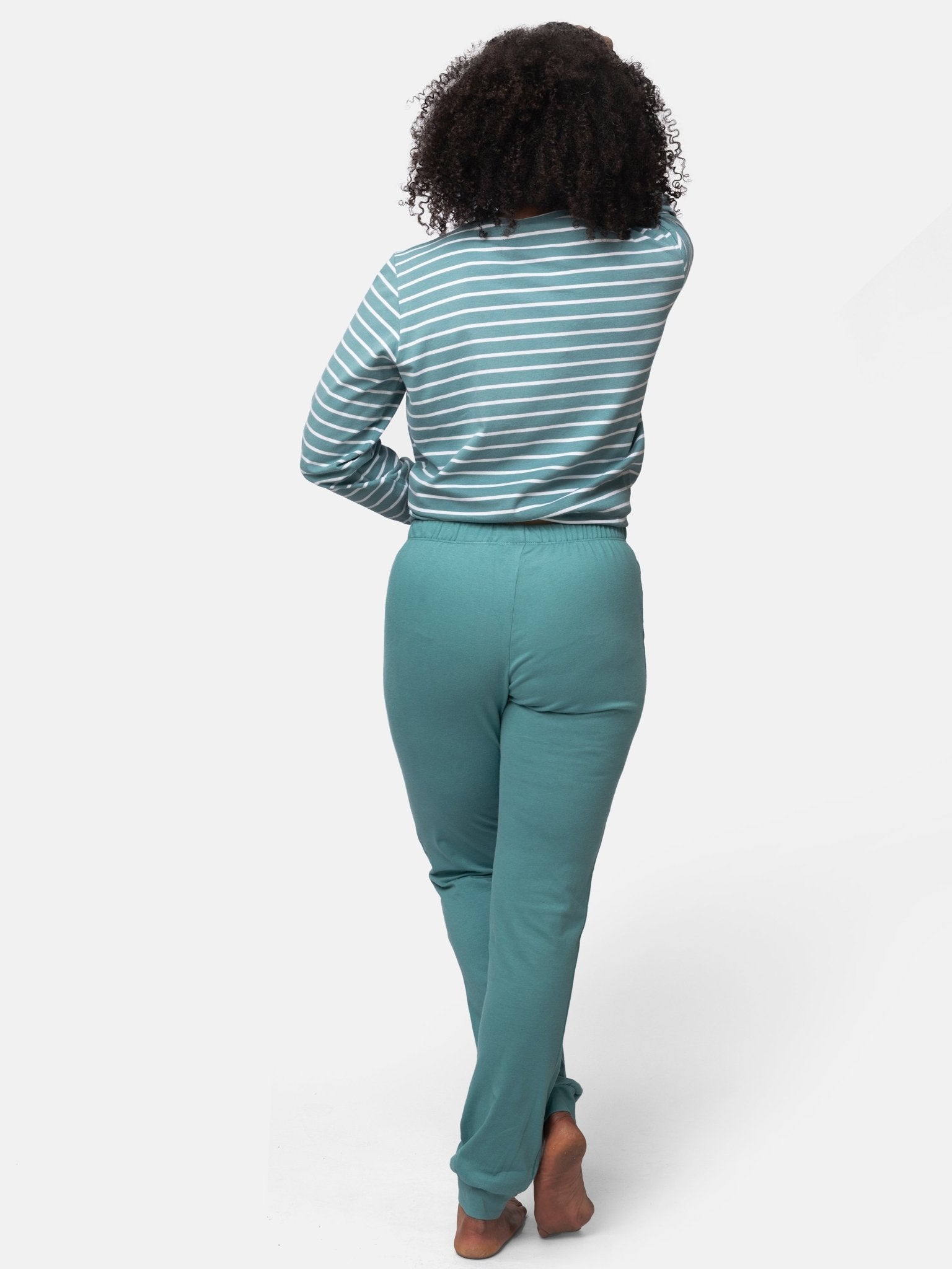 Elastische Jersey-Hose mit Bündchen - greenjama - G404-grp-36