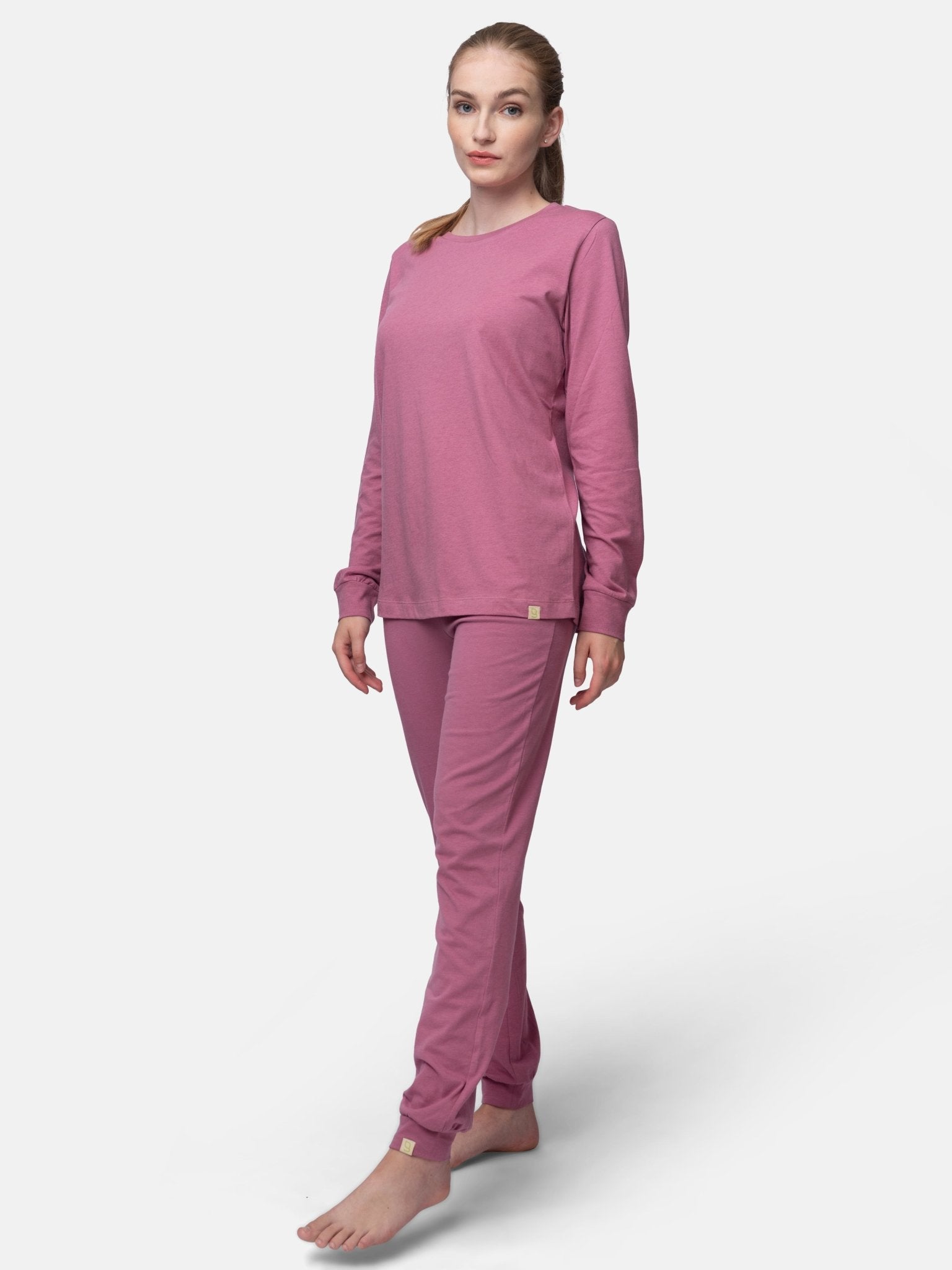 Langarm-Shirt mit Woll-Anteil und Bündchen - greenjama - G204-grp-36