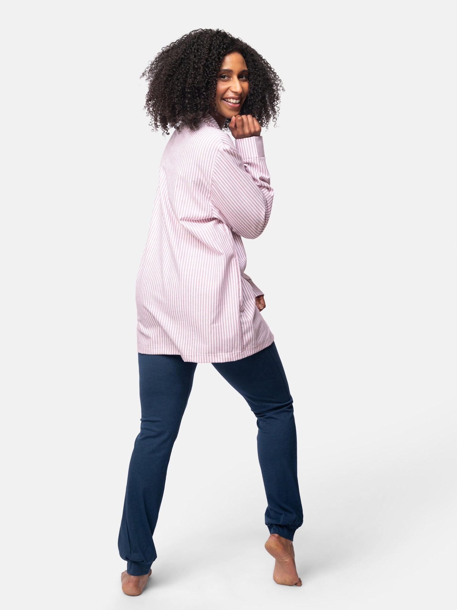 Pyjama-Hemd mit Streifen - greenjama - G205-grp-36