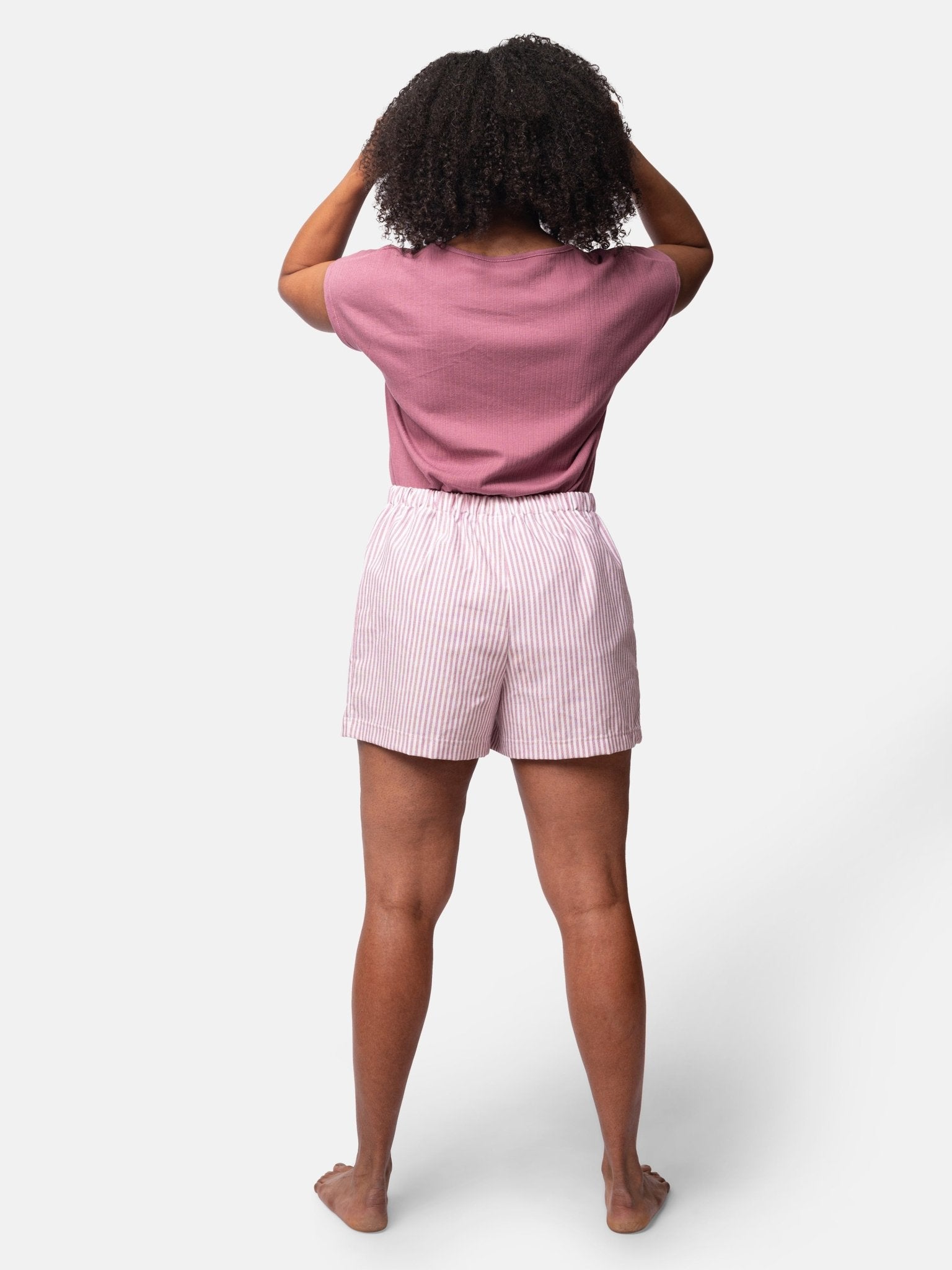 Weiche Pyjama-Shorts mit Streifen - greenjama - G406-grp-36