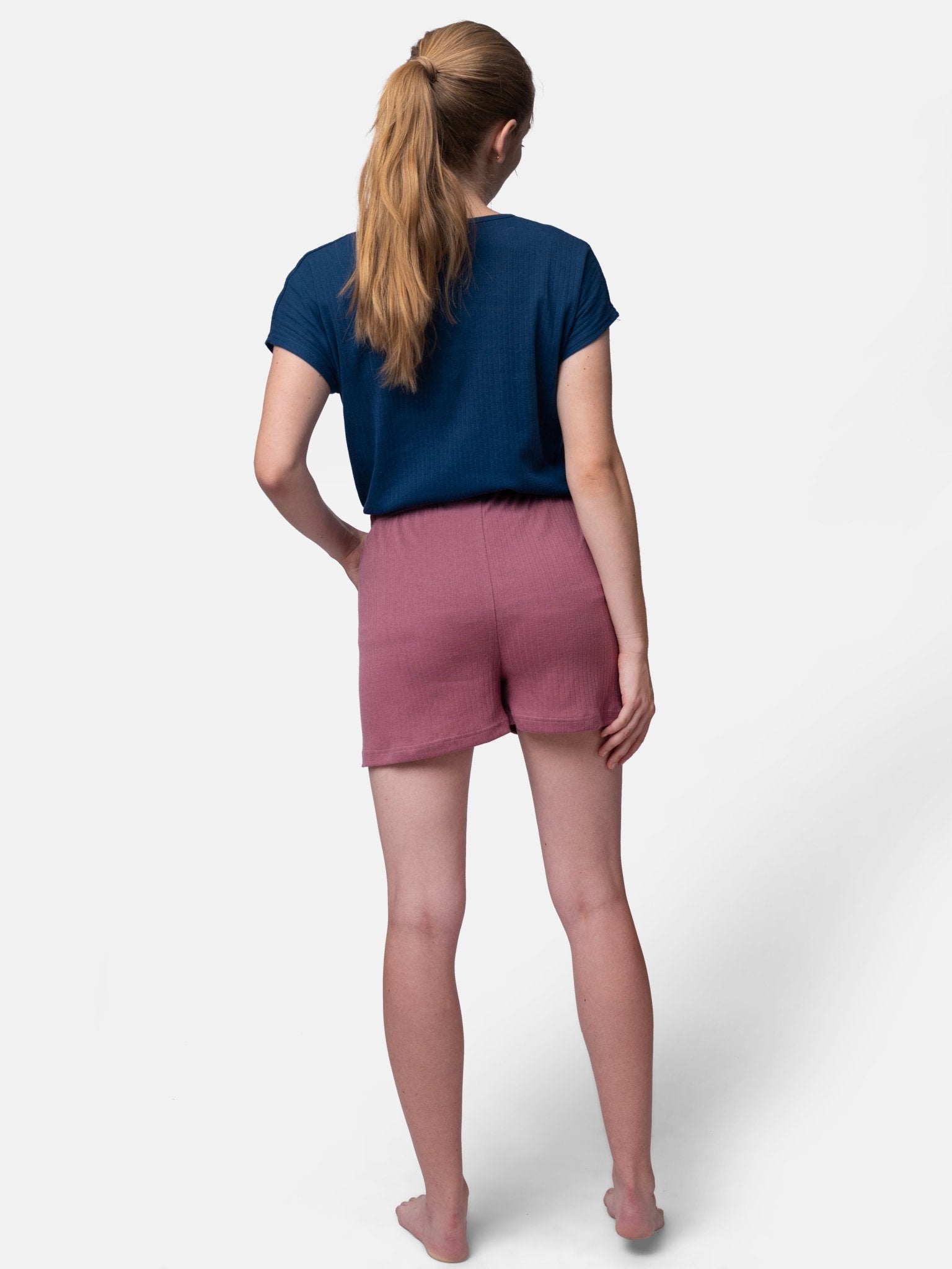 Elastische Short aus Derby-Rib - greenjama - G400-grp-36