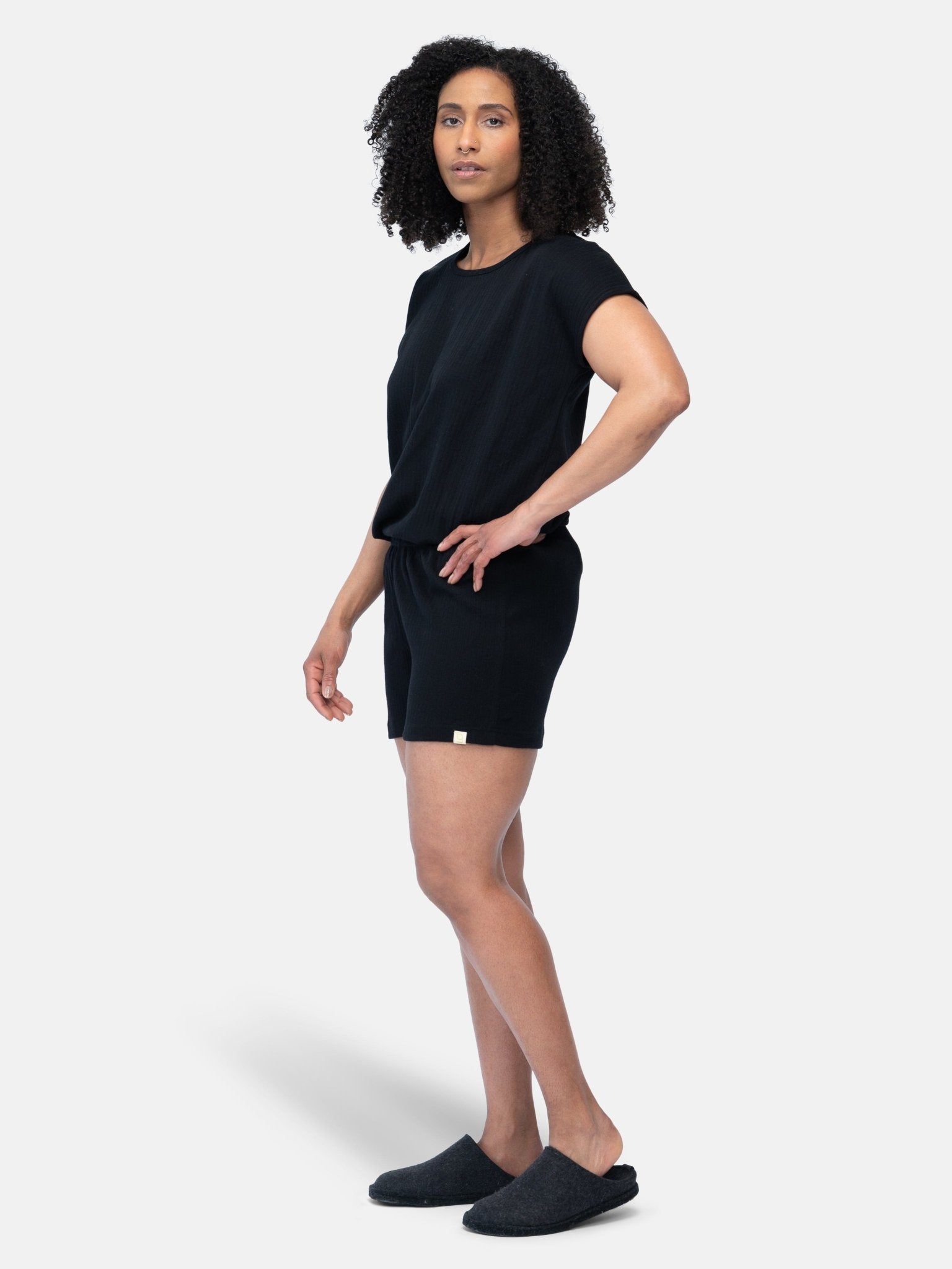 Elastische Short aus Derby-Rib - greenjama - G400-grp-36