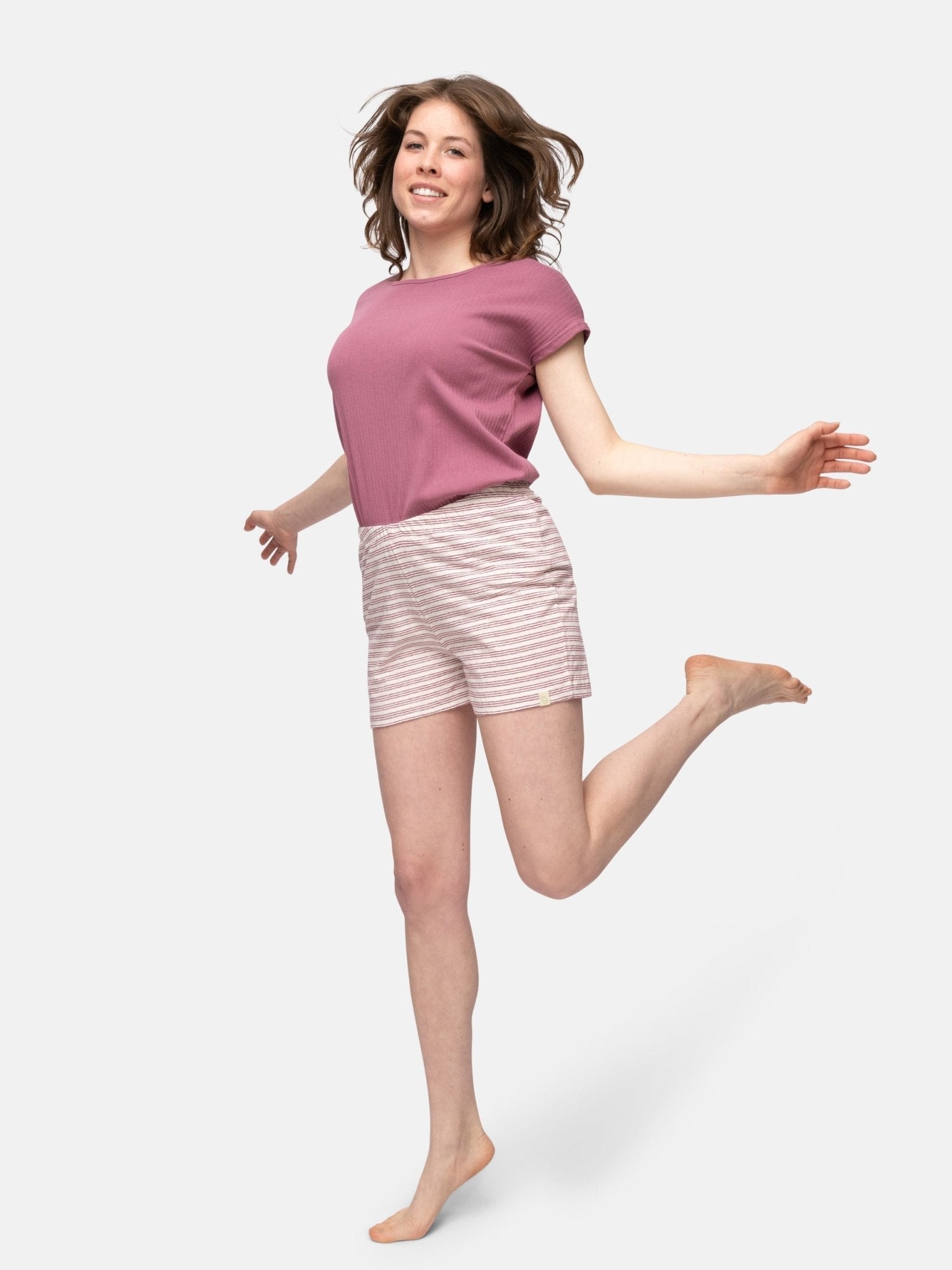 Lässige Short mit Leinen-Anteil - greenjama - G413-air-36