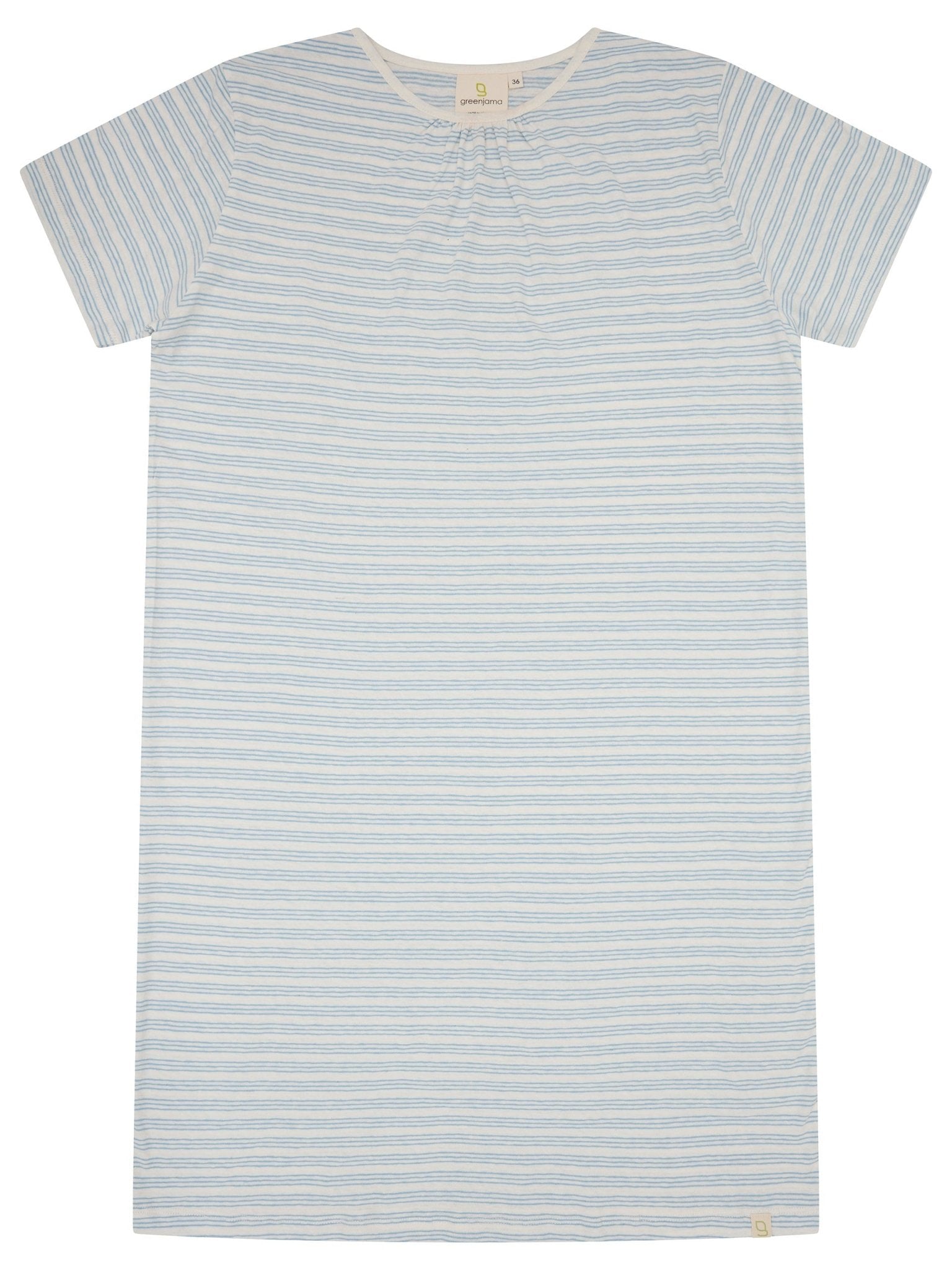 Geringeltes Sleepshirt mit Leinen-Anteil - greenjama - G603-air-36