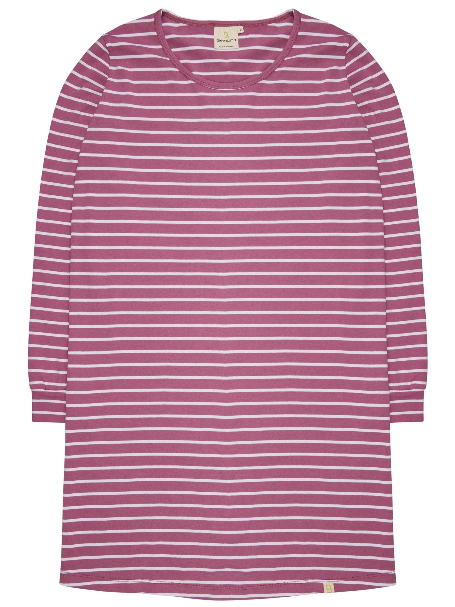 Bequemes Langarm Sleepshirt Ringel - greenjama - G601-grp-36