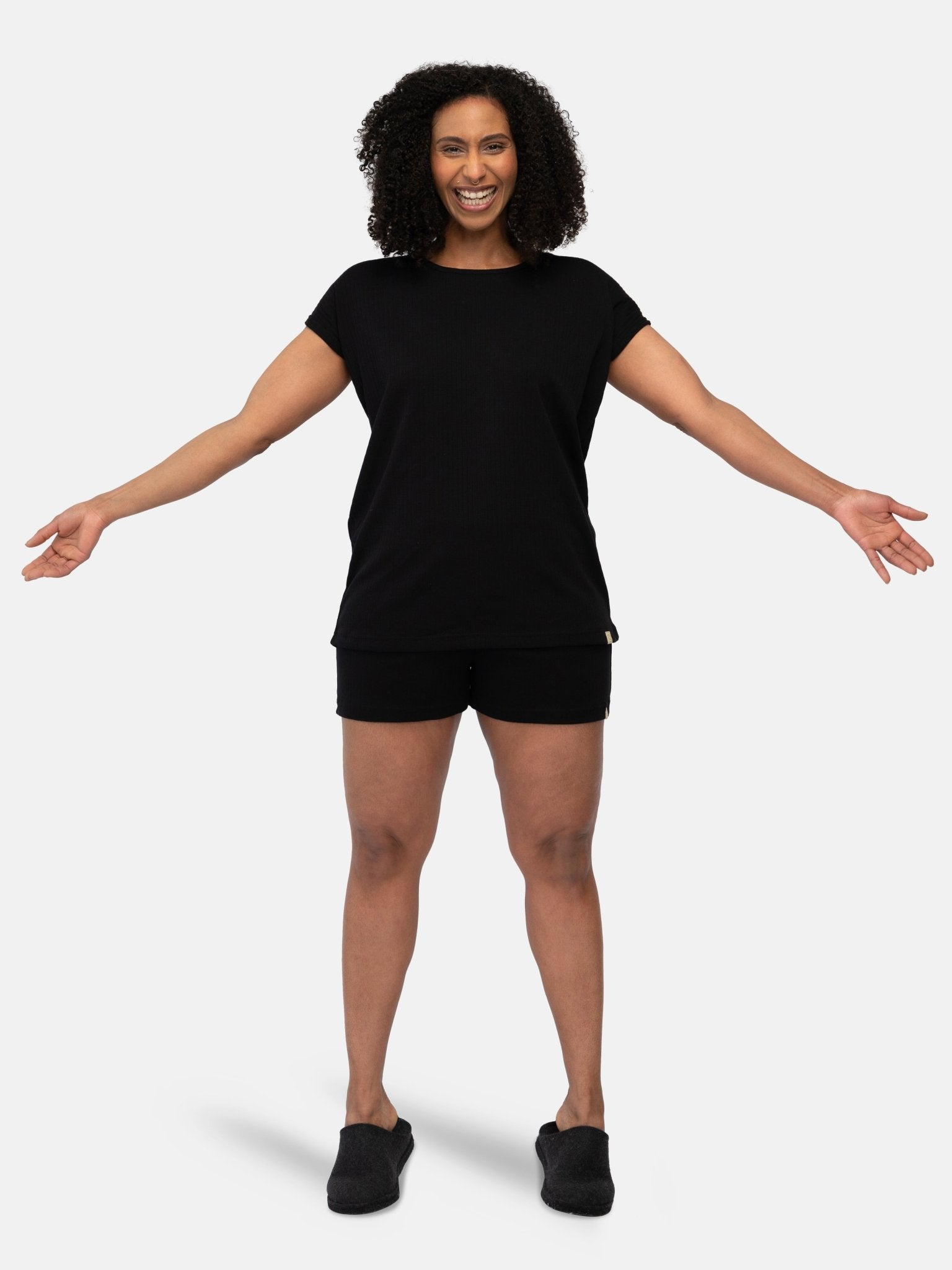 Lässiges T-Shirt aus Derby-Rib - greenjama - G100-grp-36