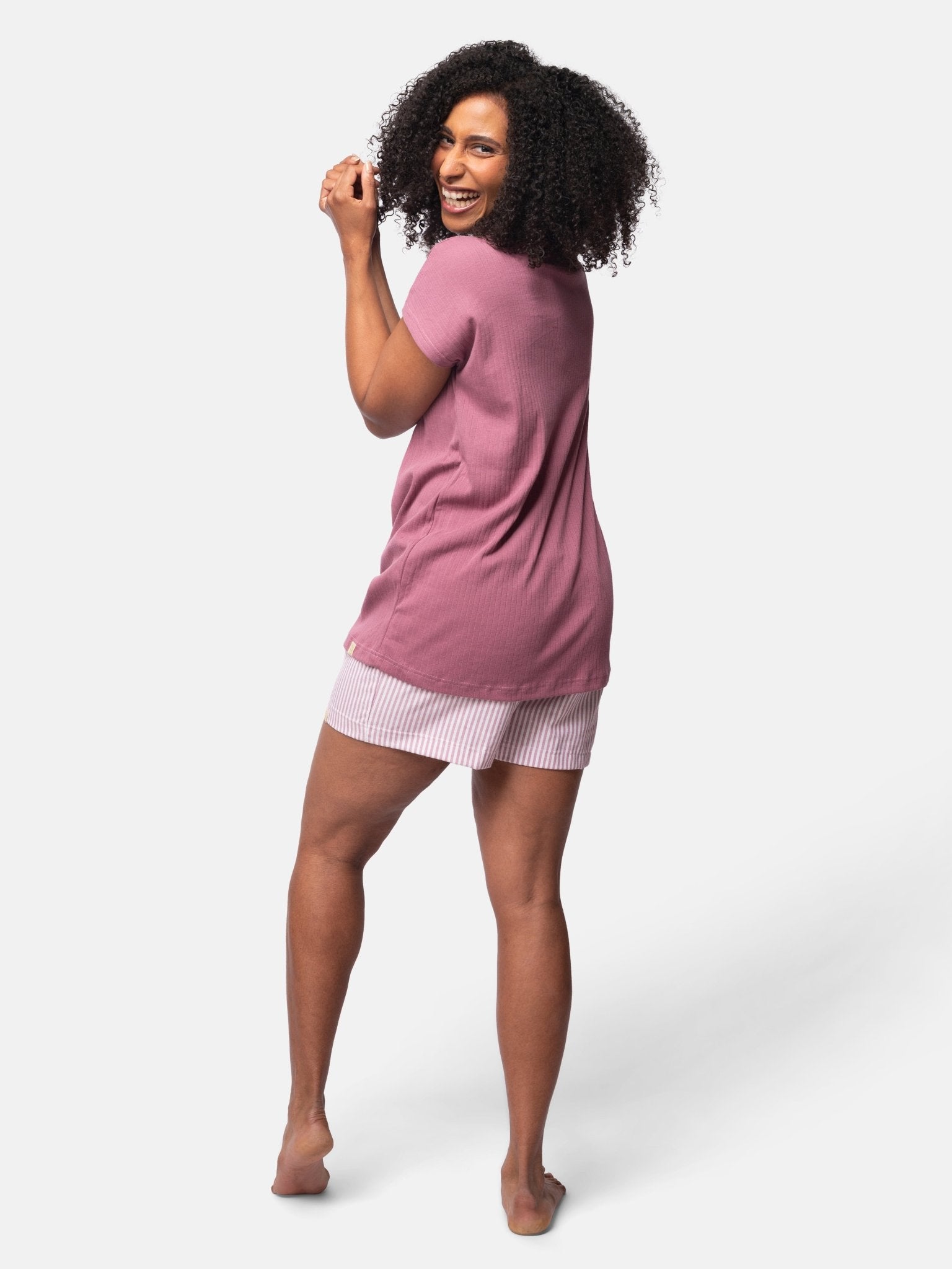 Lässiges T-Shirt aus Derby-Rib - greenjama - G100-grp-36