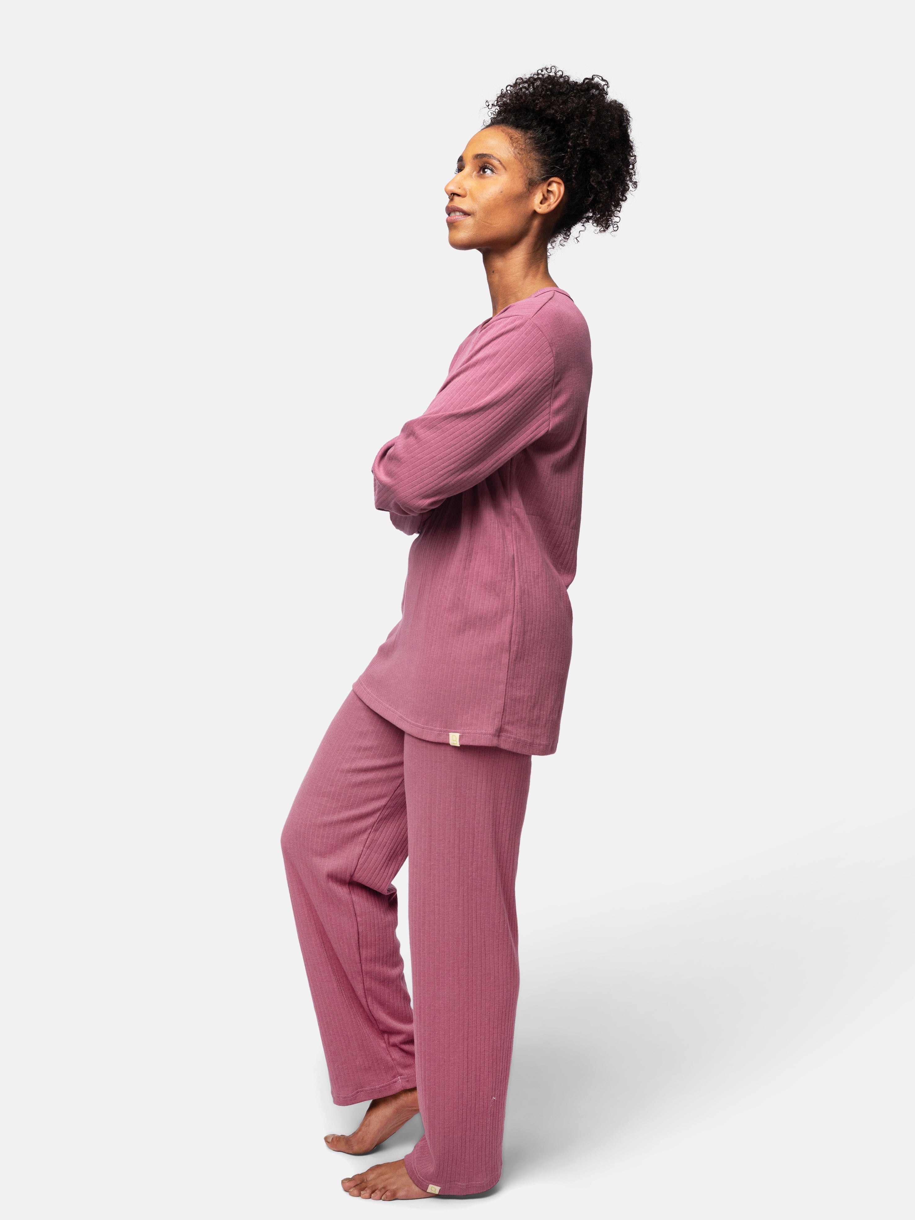 Long-sleeved shirt made of Derby rib