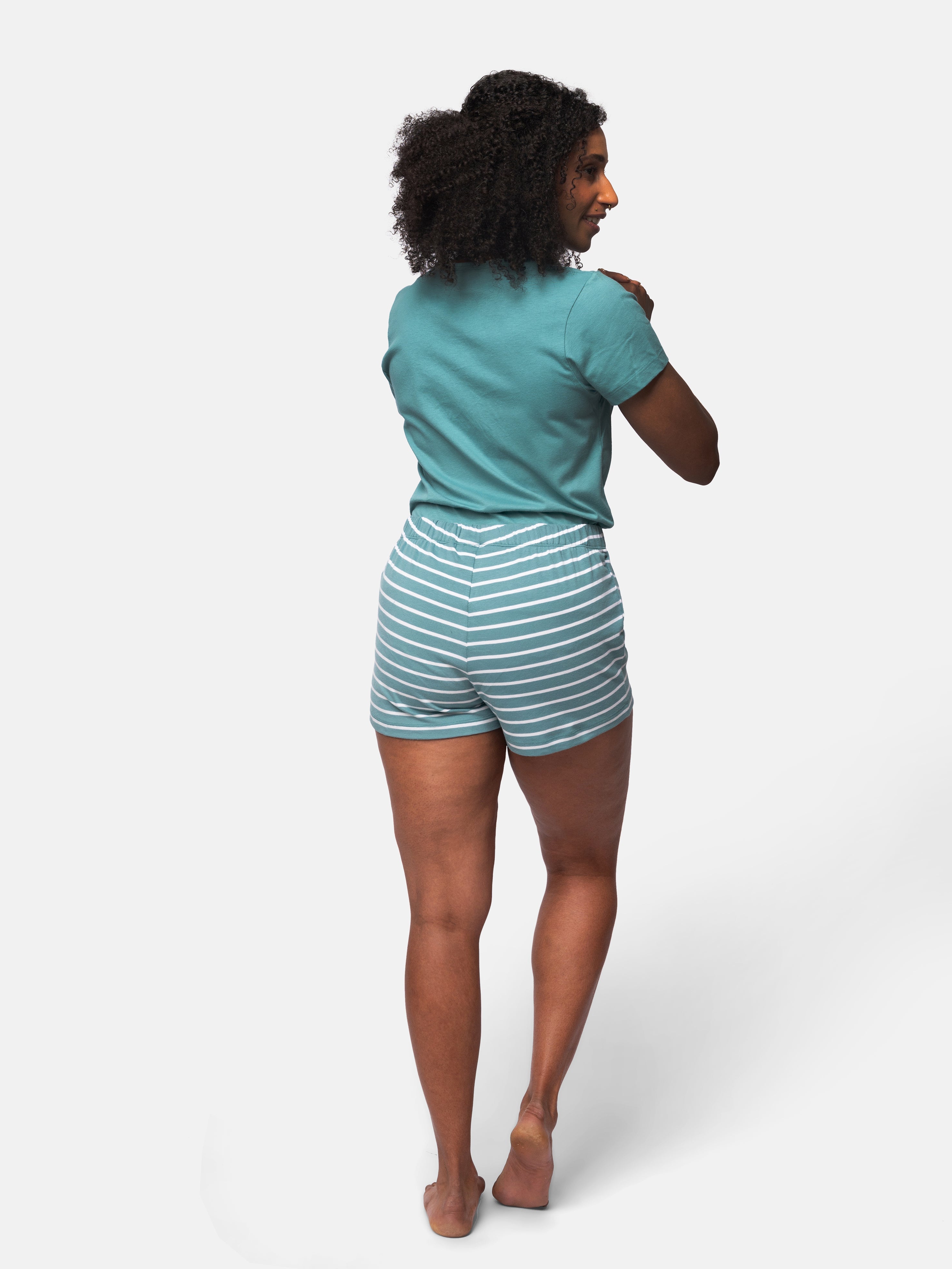striped shorts
