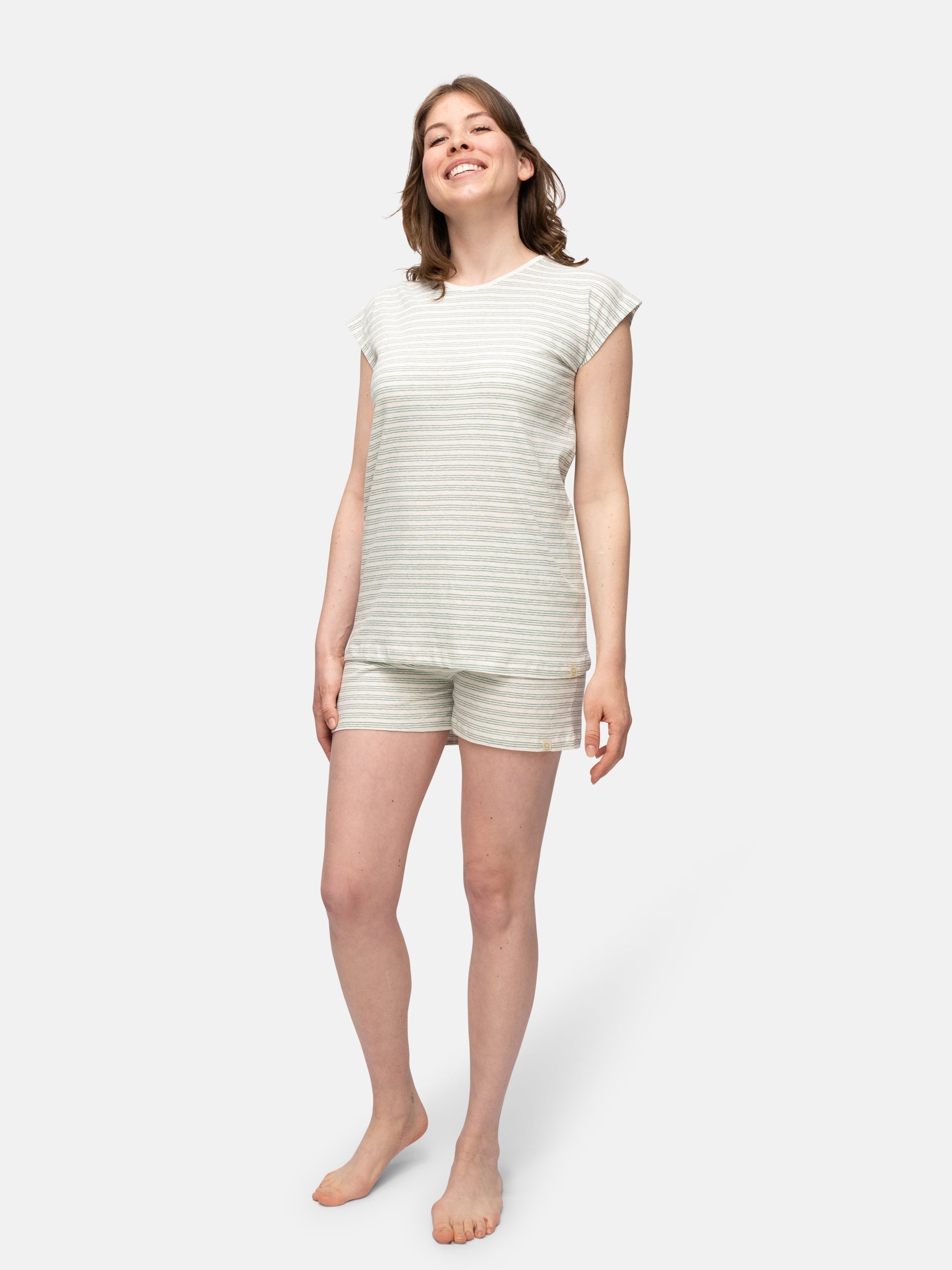 T-shirt with linen content