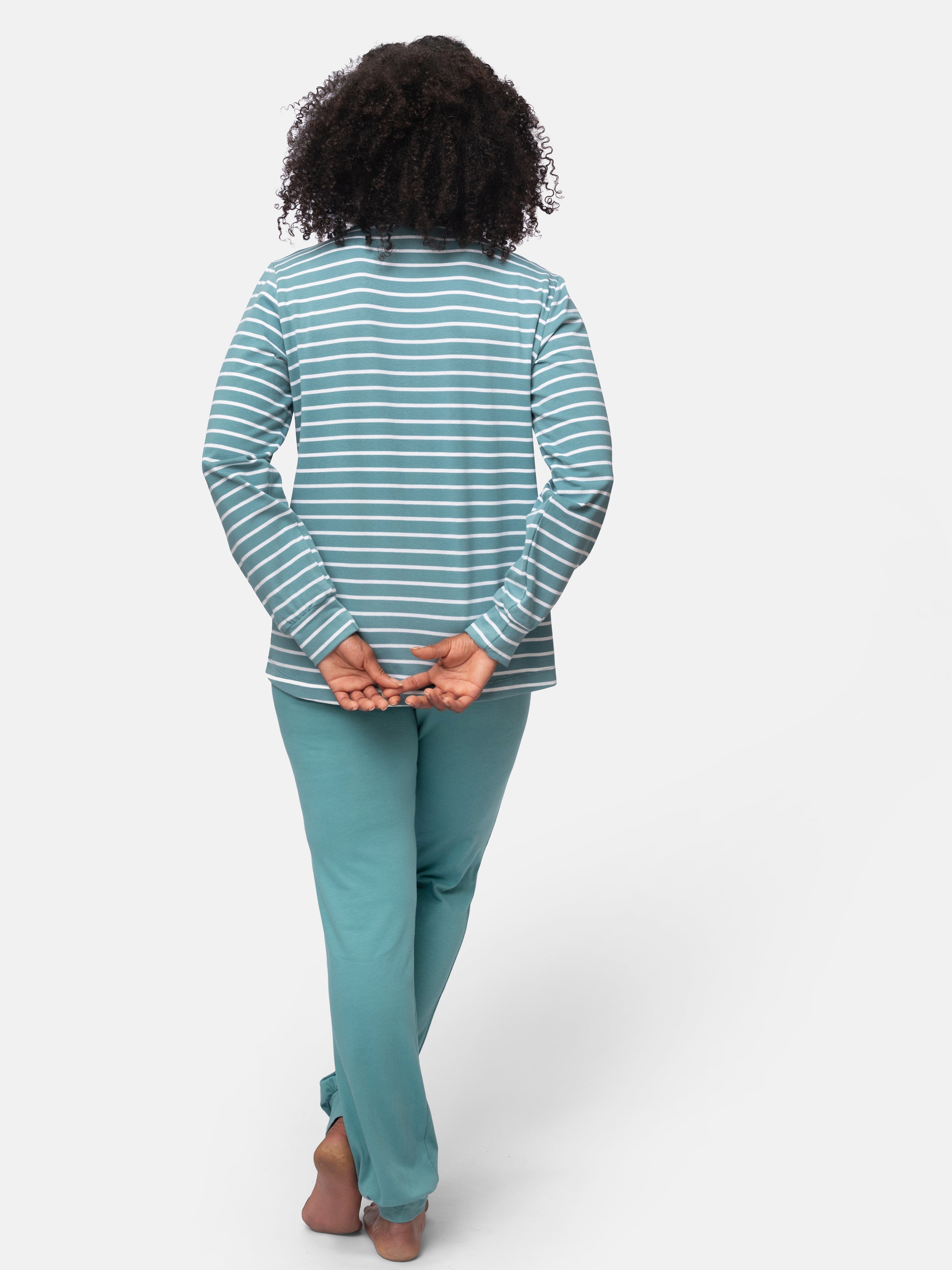 Long-sleeved striped shirt