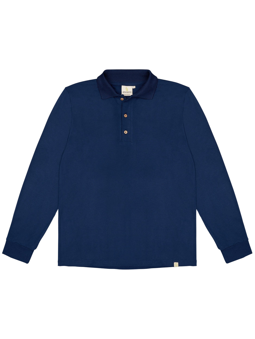 Men's long-sleeved shirt with polo collar