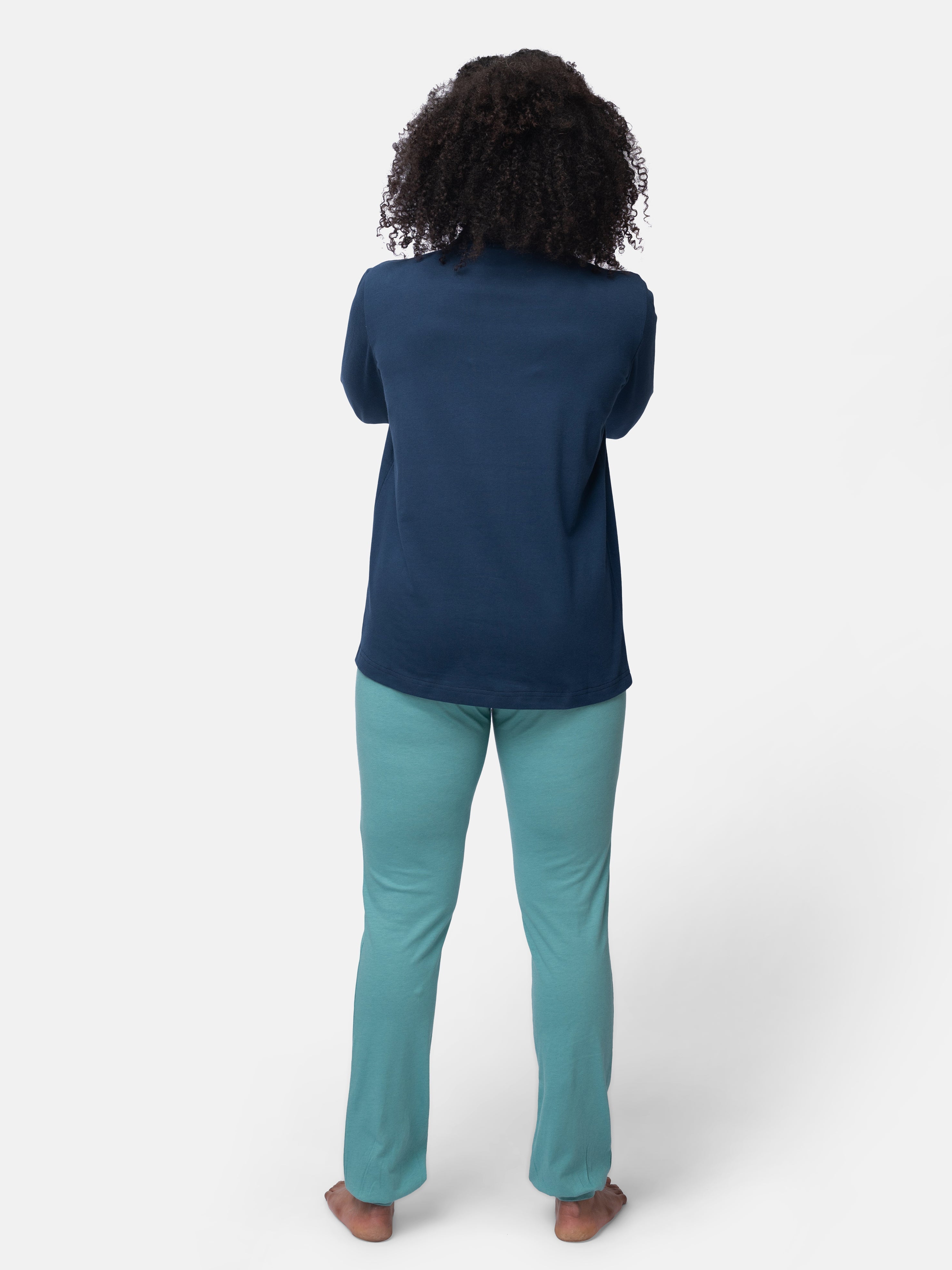 Long-sleeved shirt with polo collar