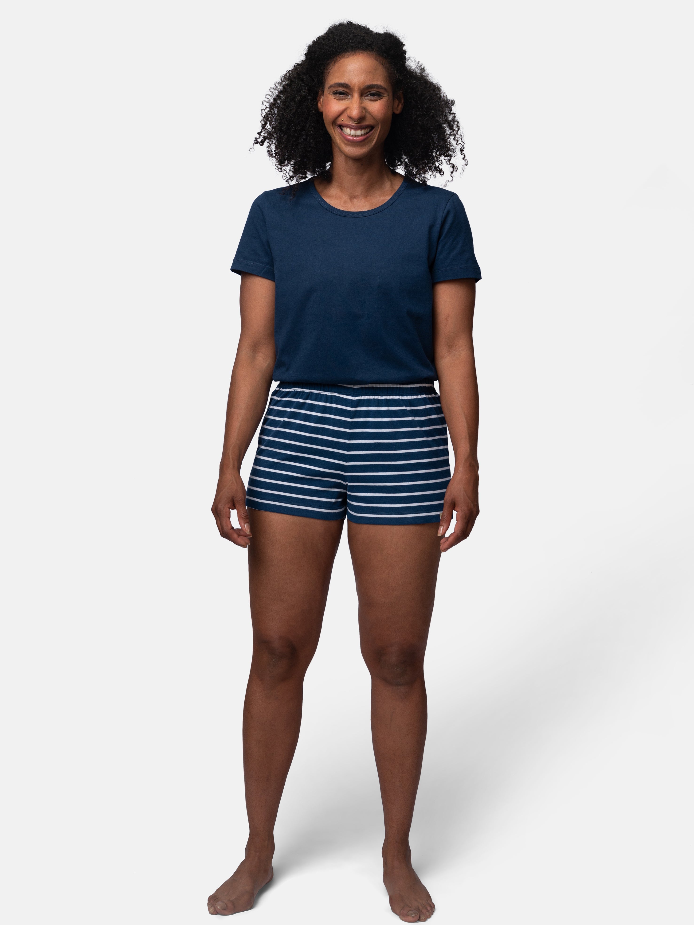striped shorts