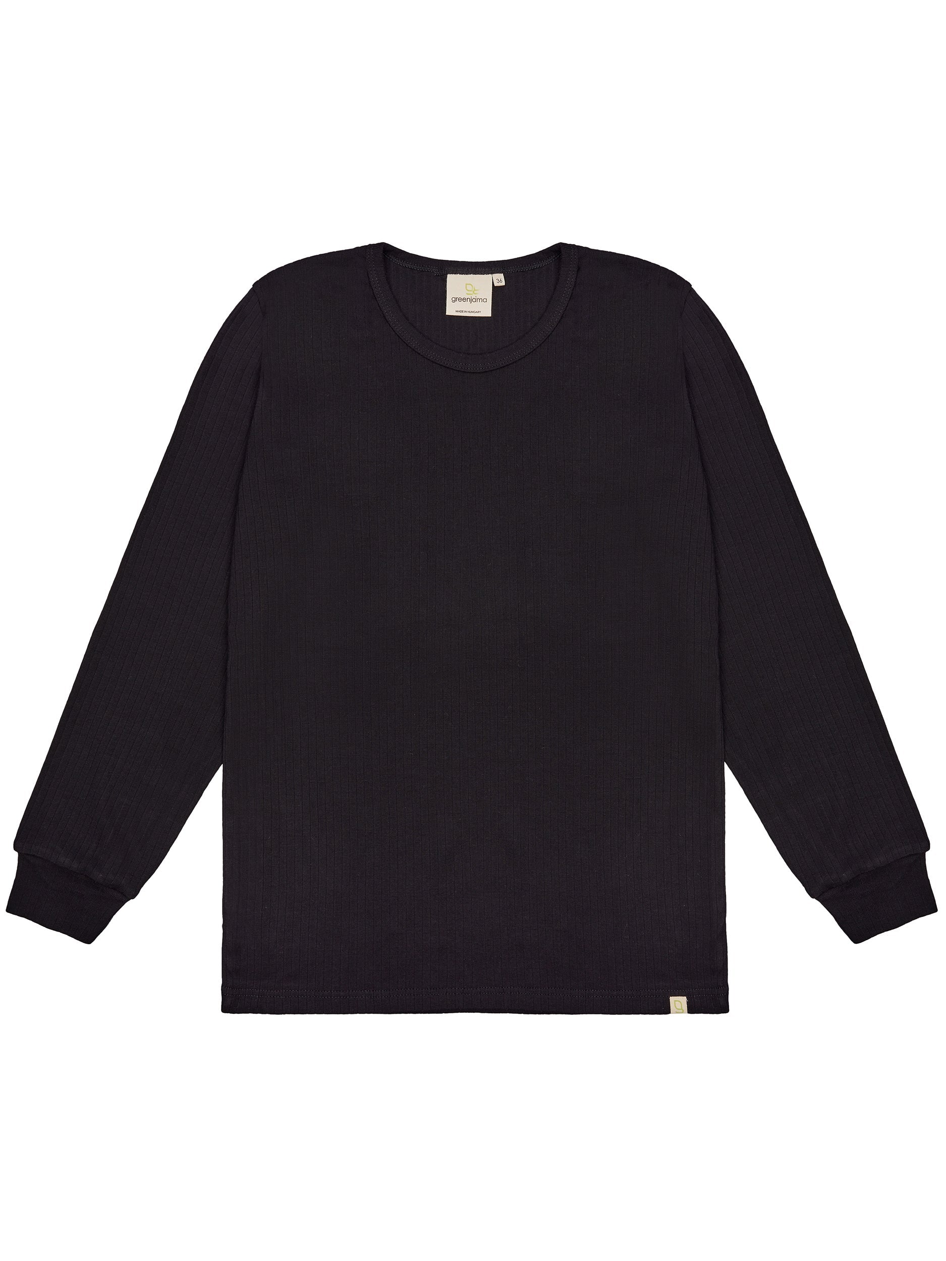 Long-sleeved shirt made of Derby rib