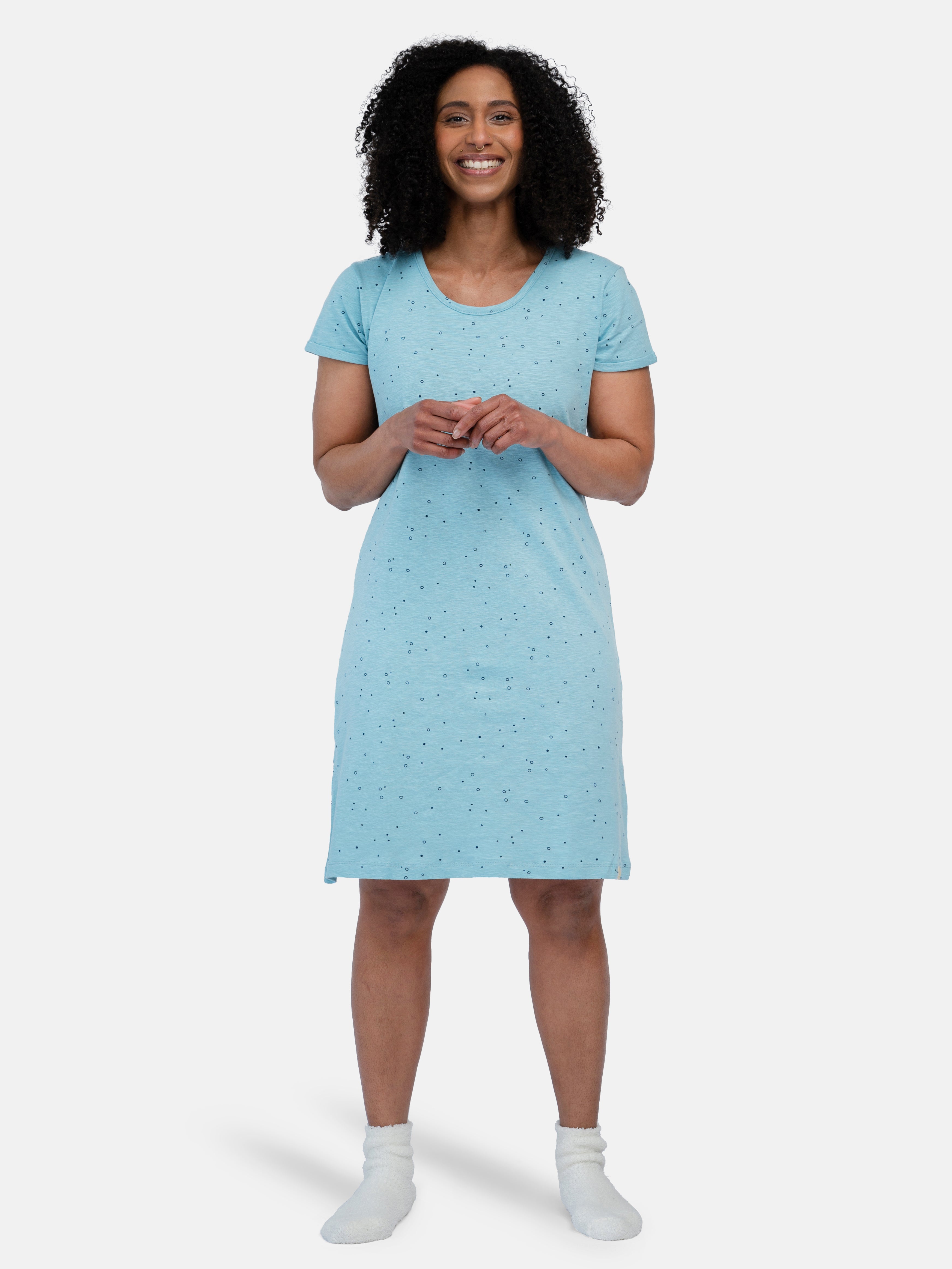 Sleepshirt slub jersey with print