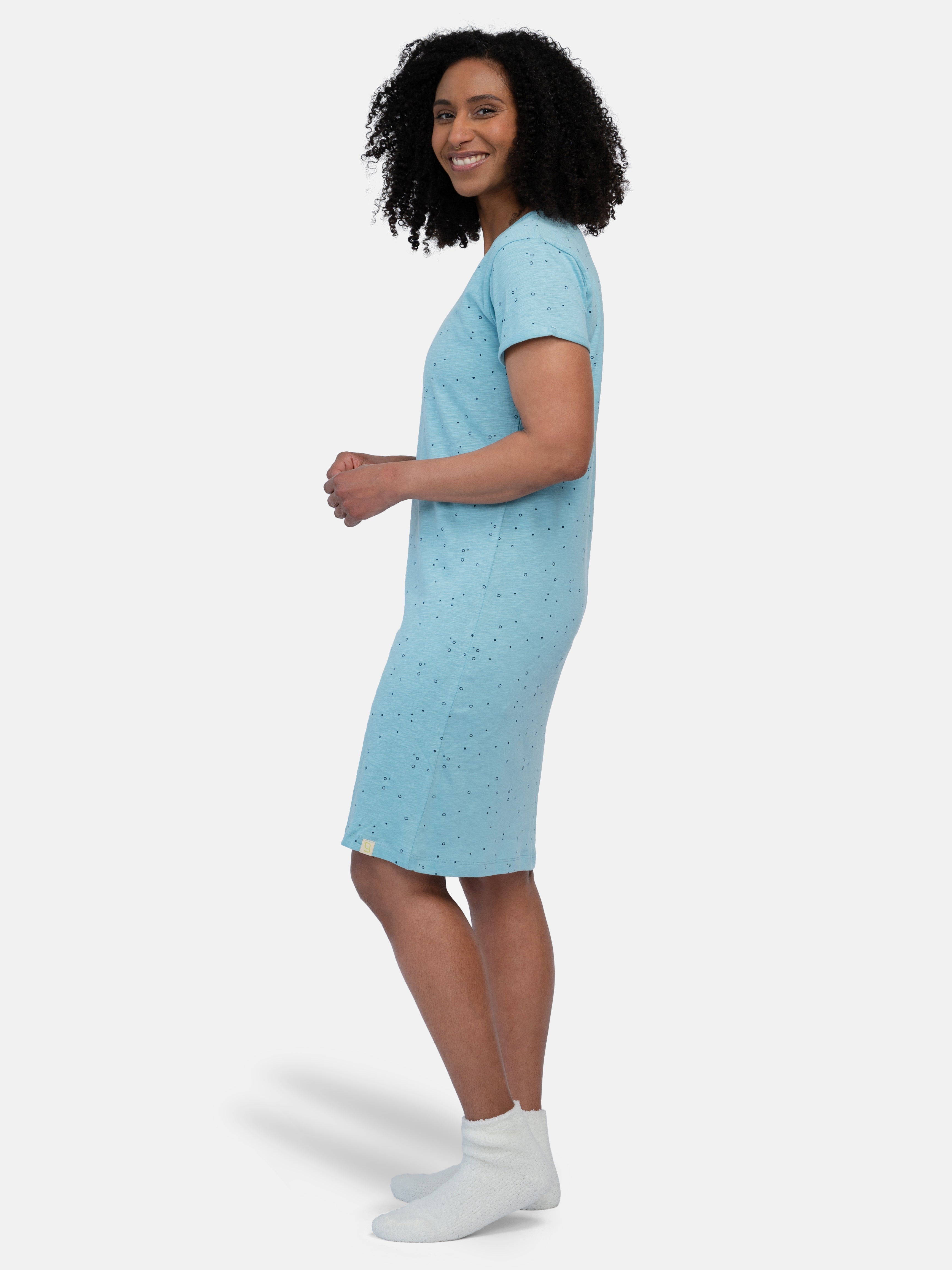 Sleepshirt slub jersey with print