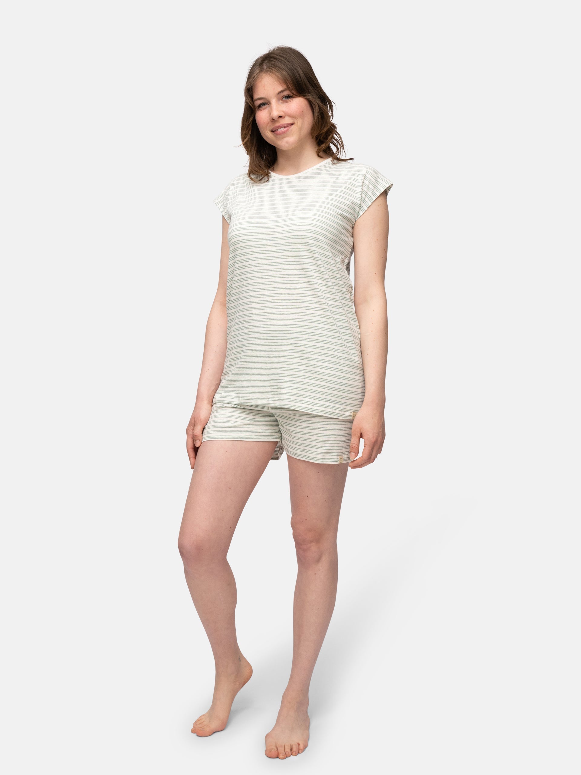 T-shirt with linen content