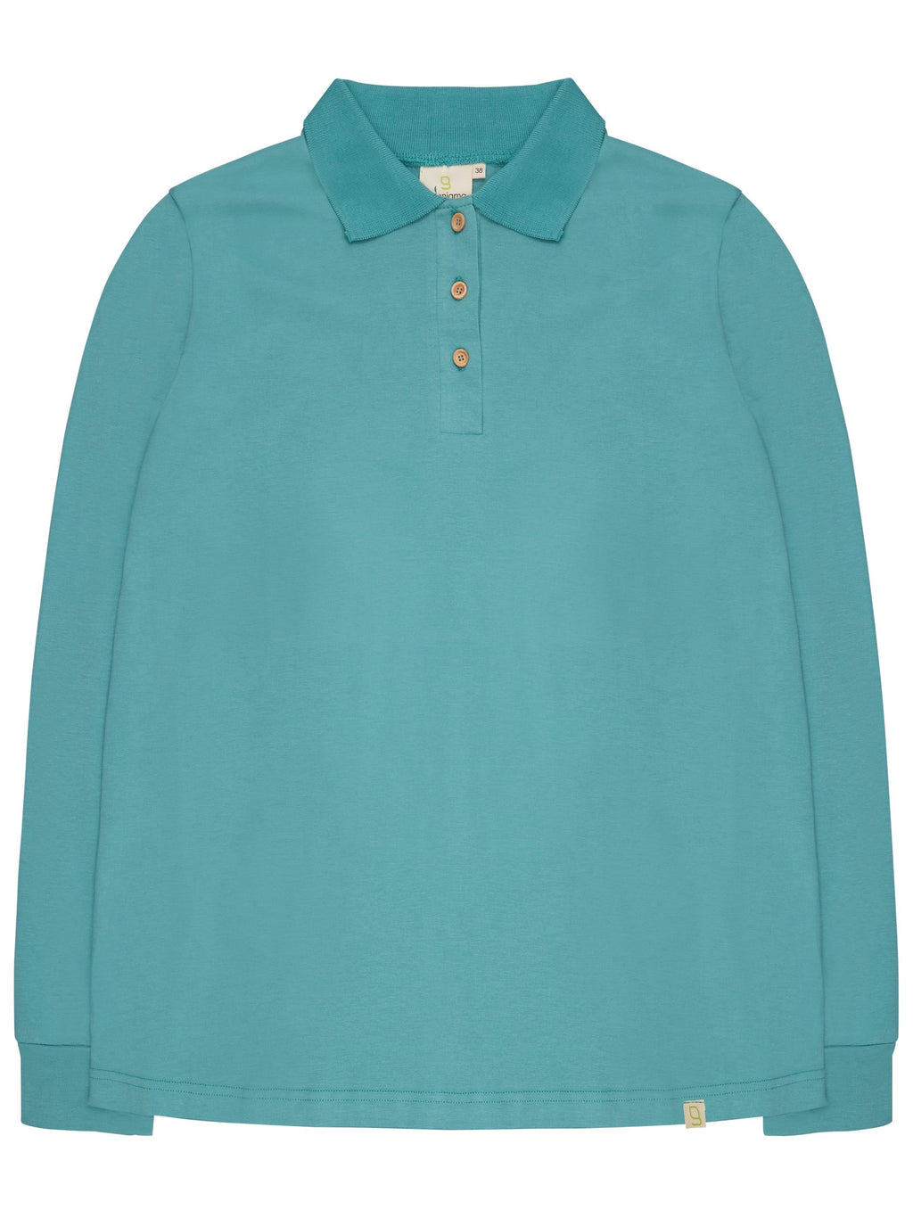 Long-sleeved shirt with polo collar