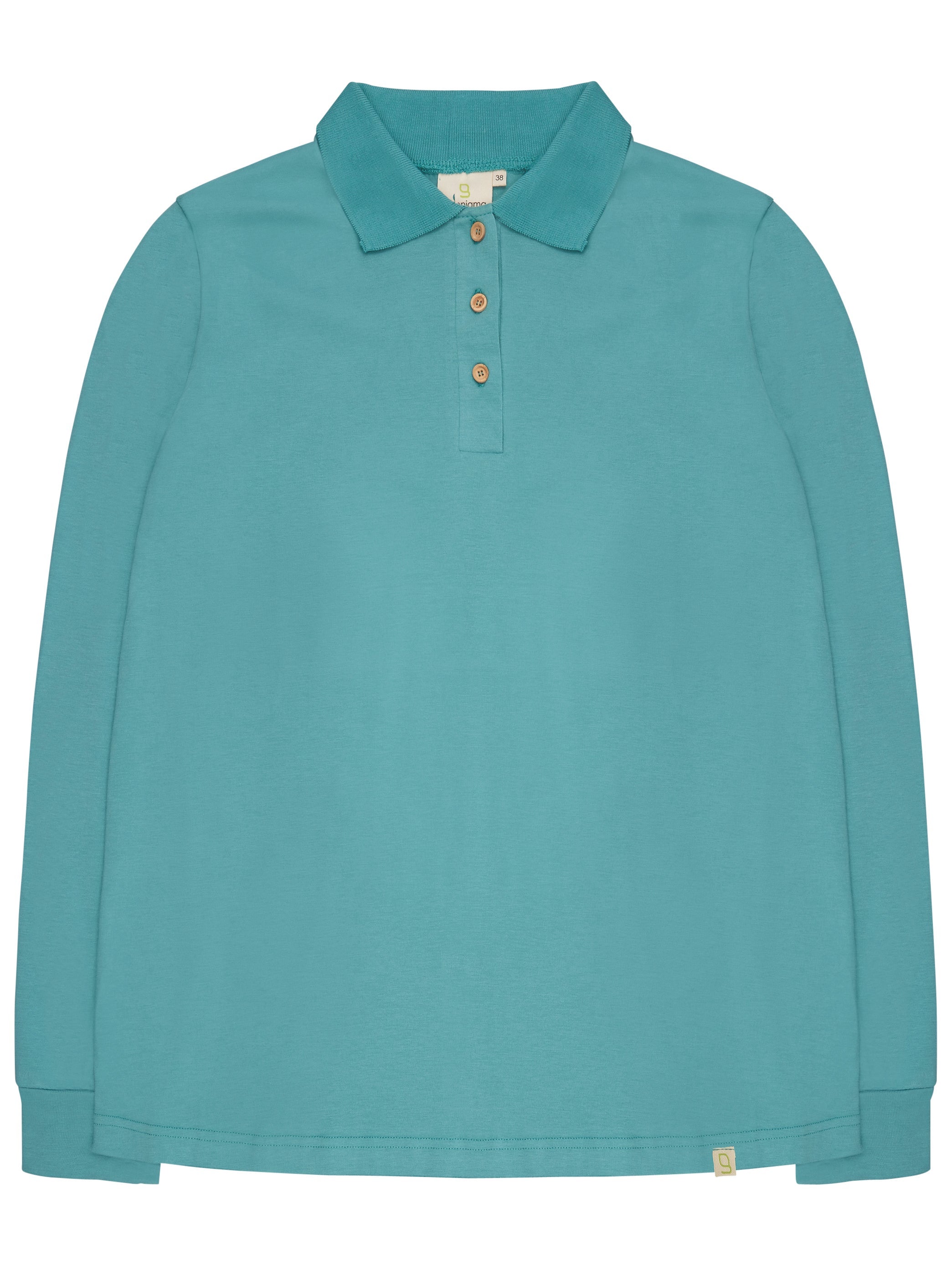 Long-sleeved shirt with polo collar