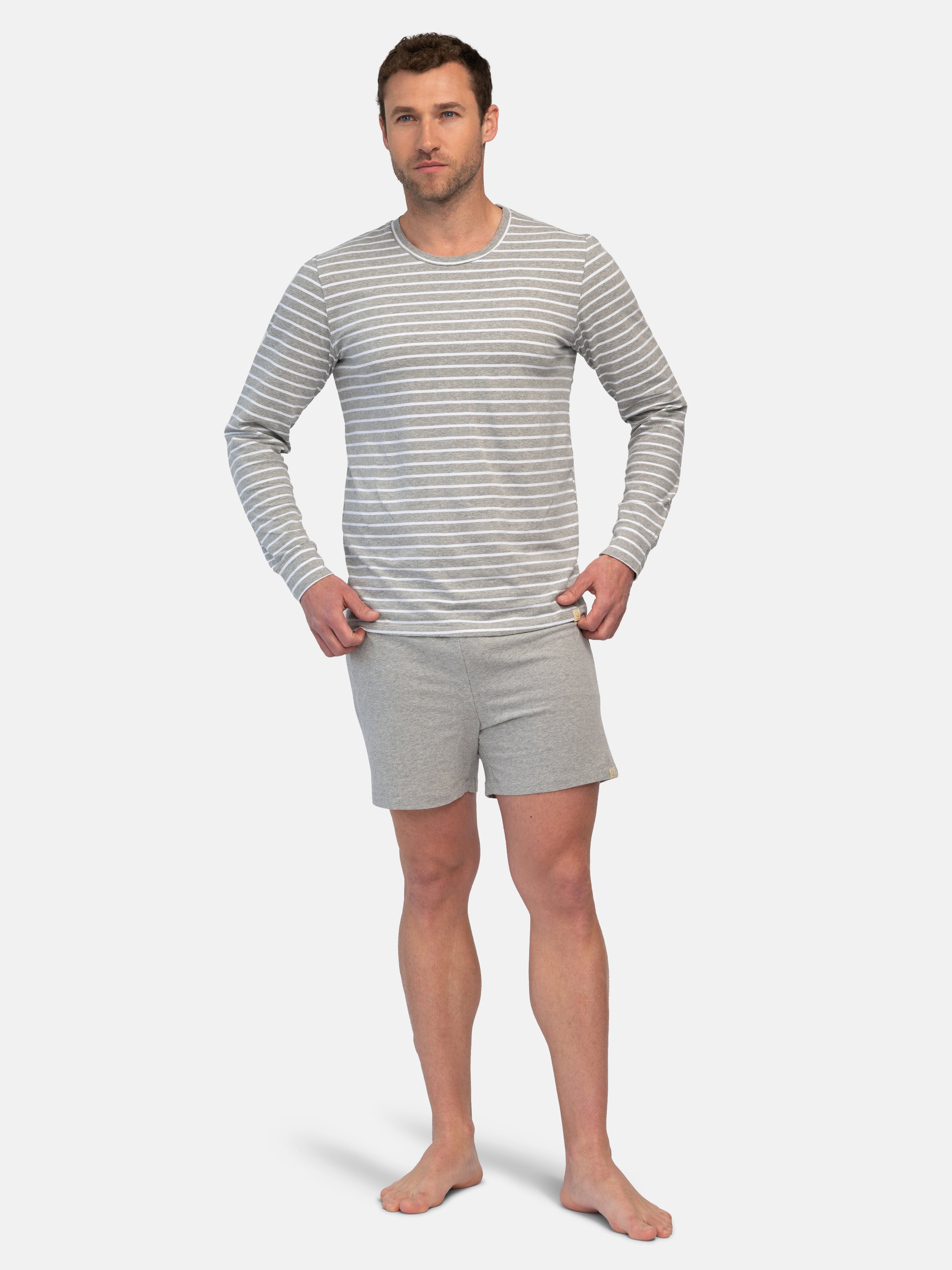Men's long-sleeved shirt striped