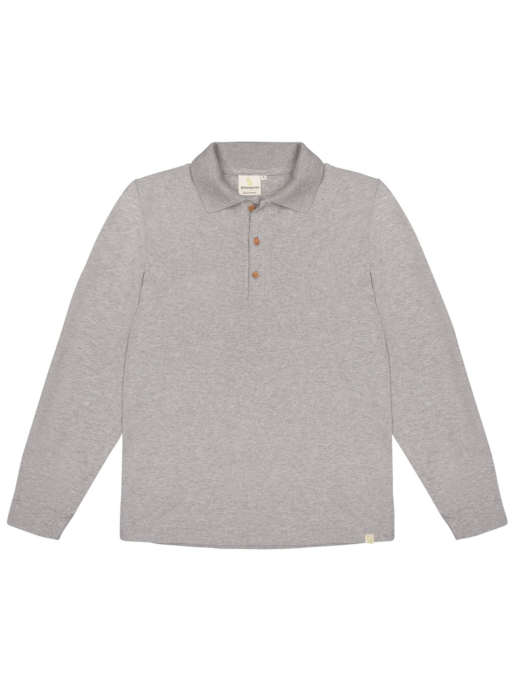 Men's long-sleeved shirt with polo collar