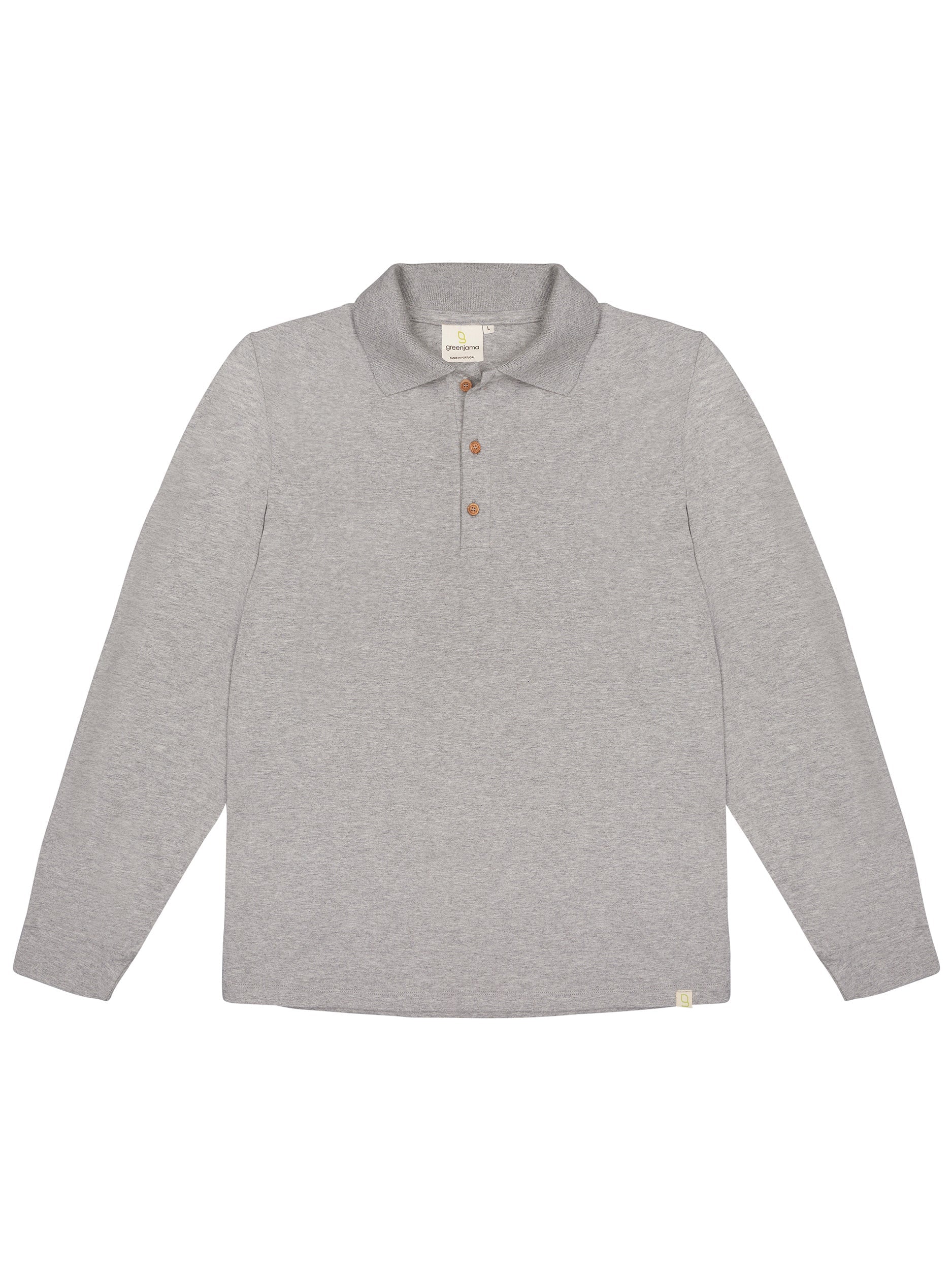 Men's long-sleeved shirt with polo collar