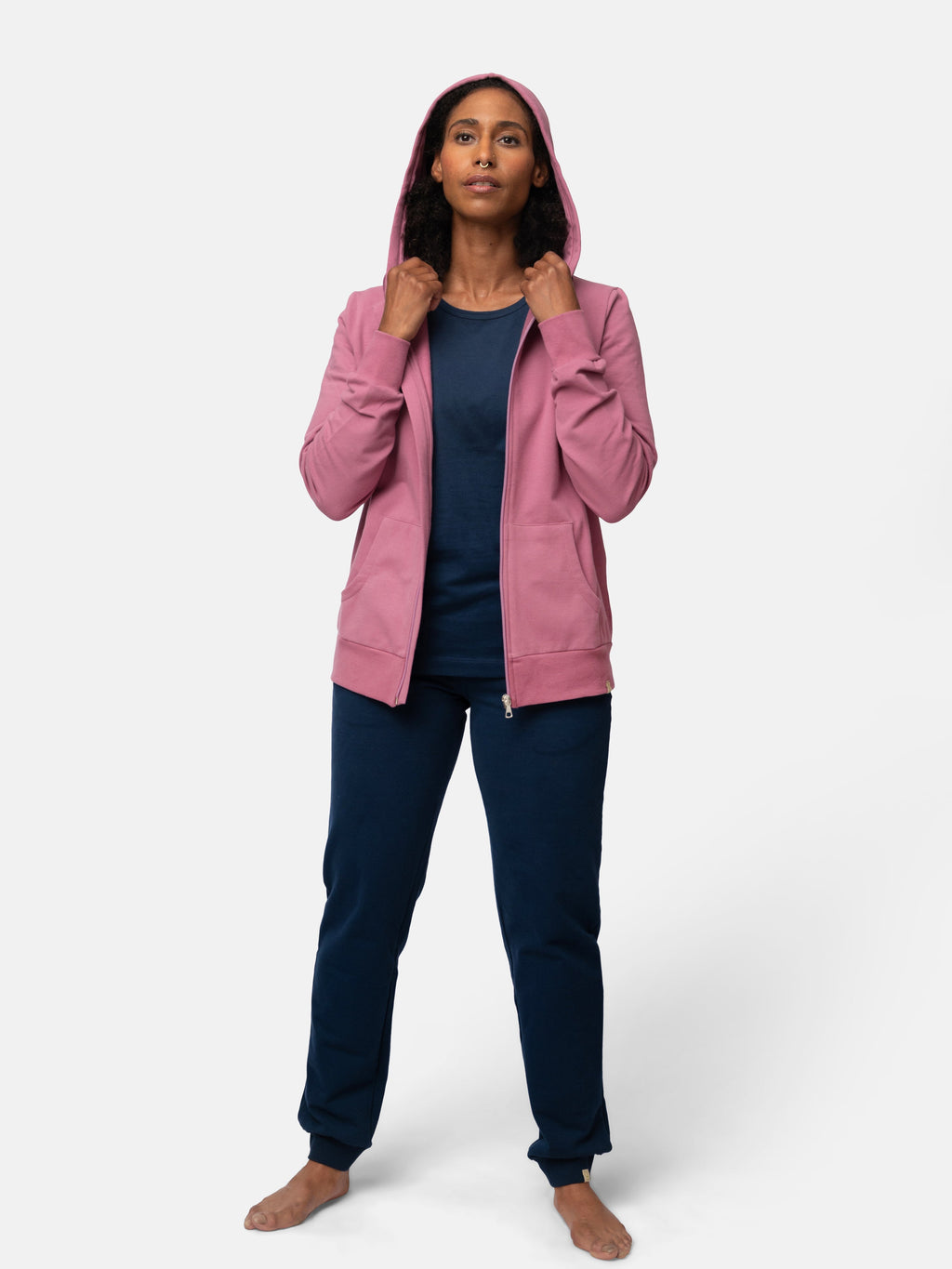 Hoodie in soft sweat quality
