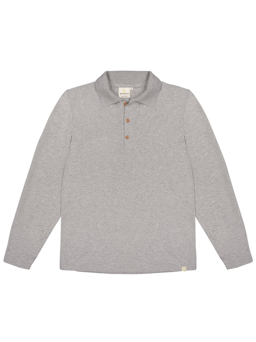 Herren Langarm - Shirt mit Polo - Kragen - greenjama - G208 - gr - S