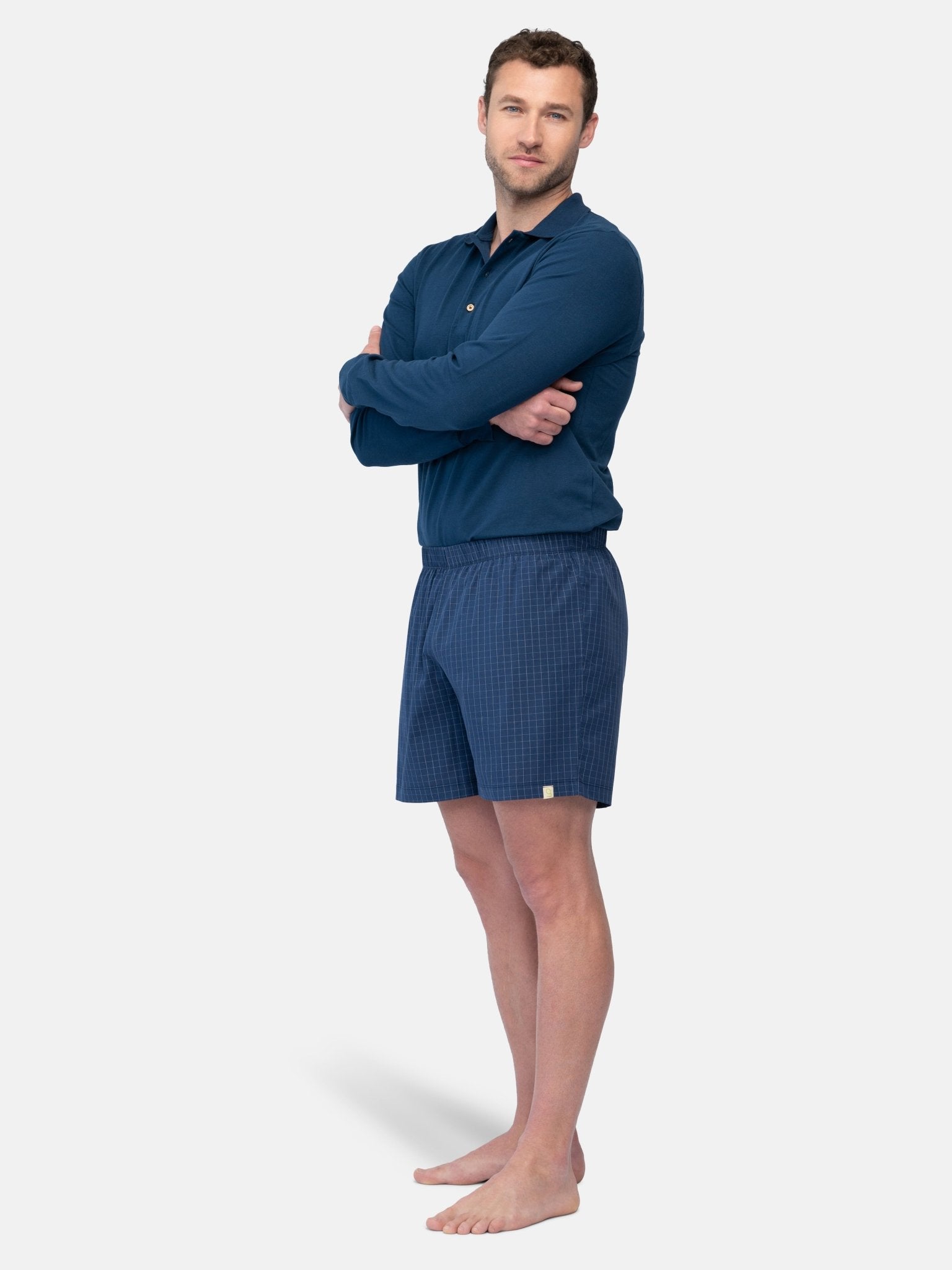 pajama shorts small check