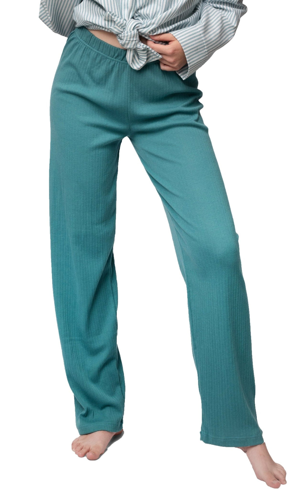 Lässige gerade Hose aus Derby-Rib - greenjama - G401-grp-36