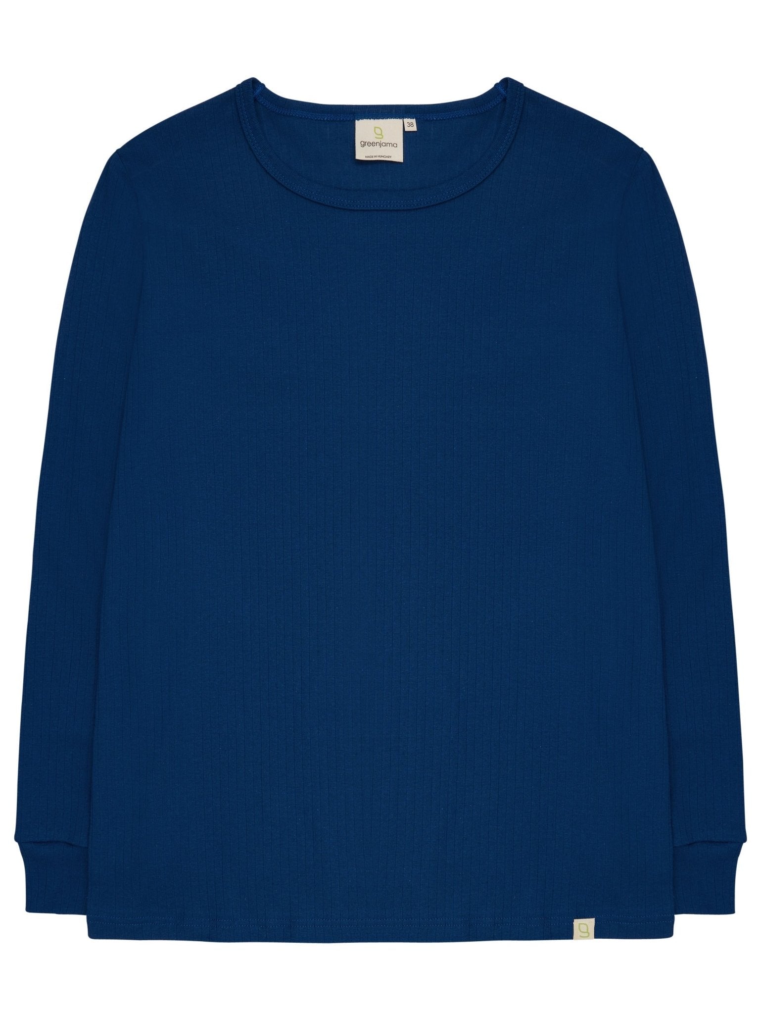 Bequemes Langarm-Shirt aus Derby-Rib - greenjama - G200-grp-36