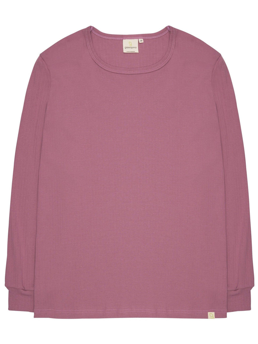 Bequemes Langarm-Shirt aus Derby-Rib - greenjama - G200-grp-36
