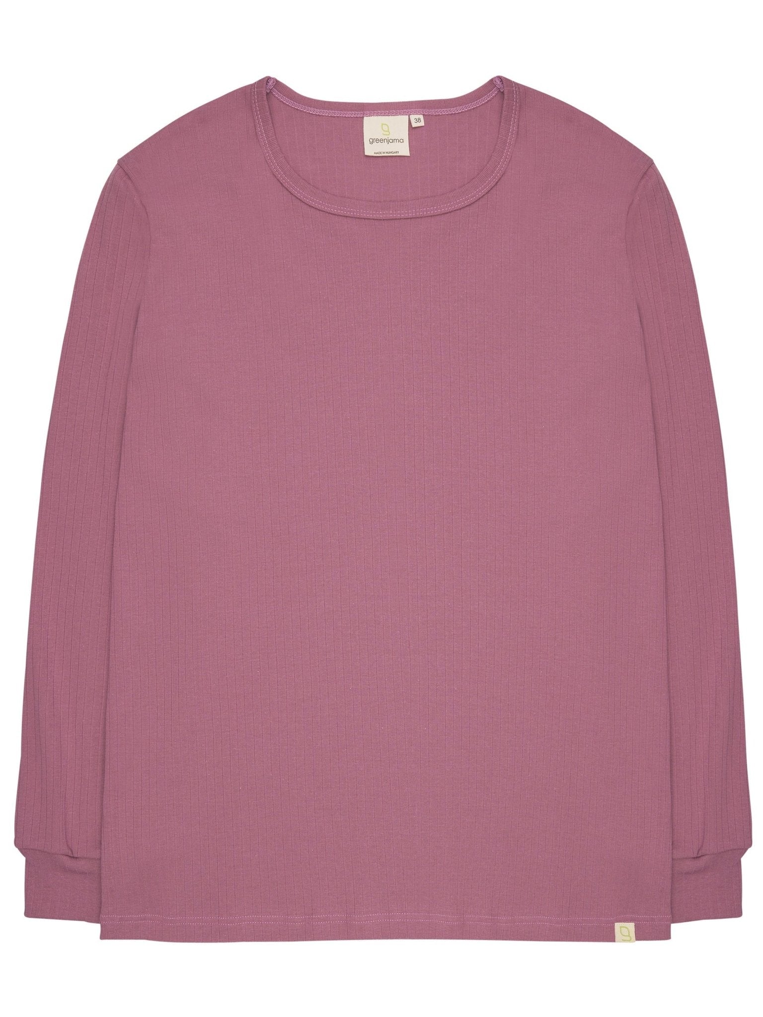 Bequemes Langarm-Shirt aus Derby-Rib - greenjama - G200-grp-36