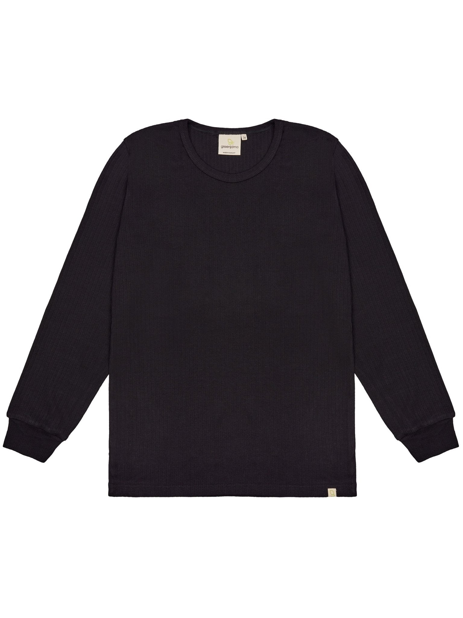 Bequemes Langarm-Shirt aus Derby-Rib - greenjama - G200-grp-36