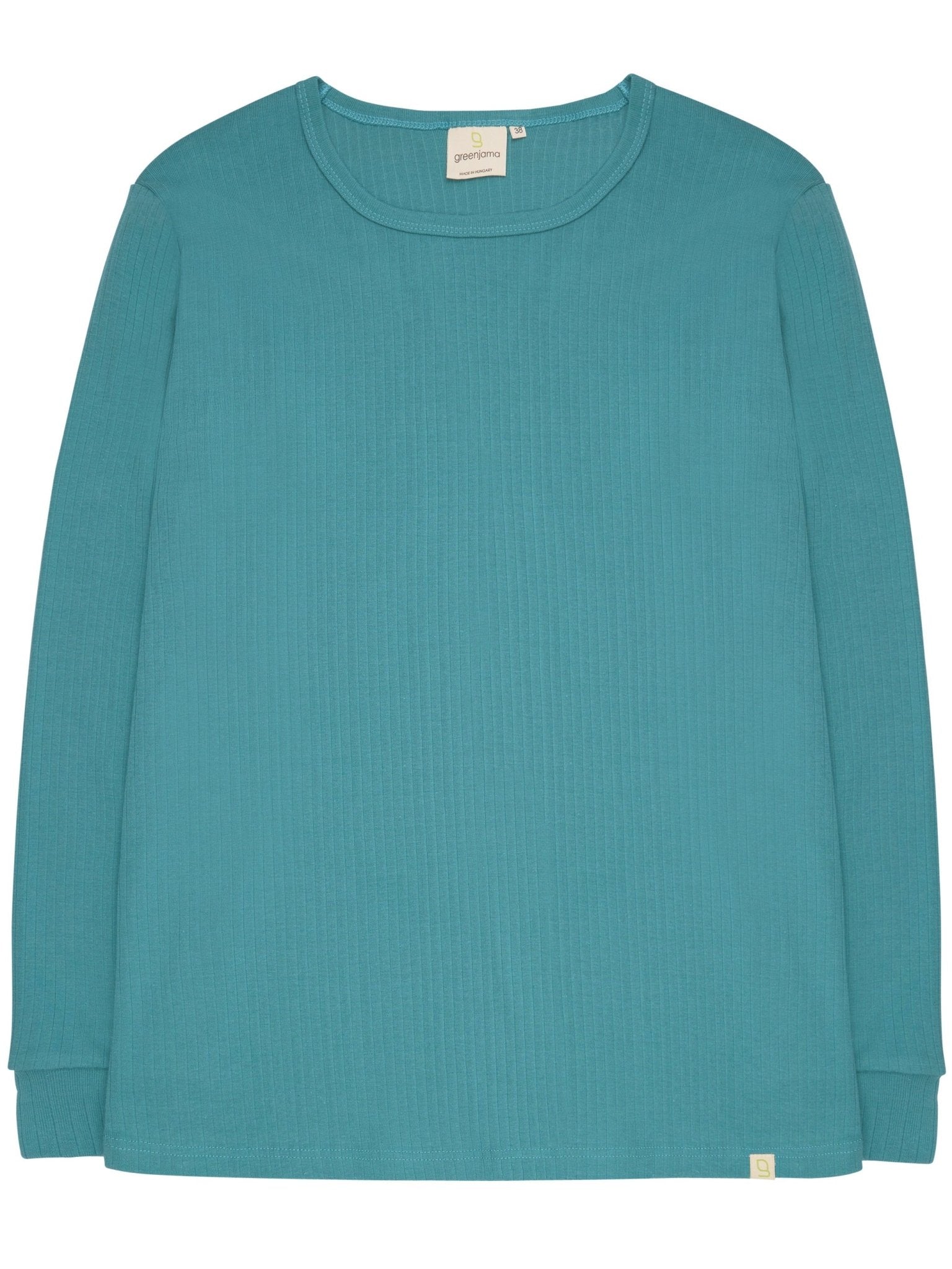 Bequemes Langarm-Shirt aus Derby-Rib - greenjama - G200-grp-36