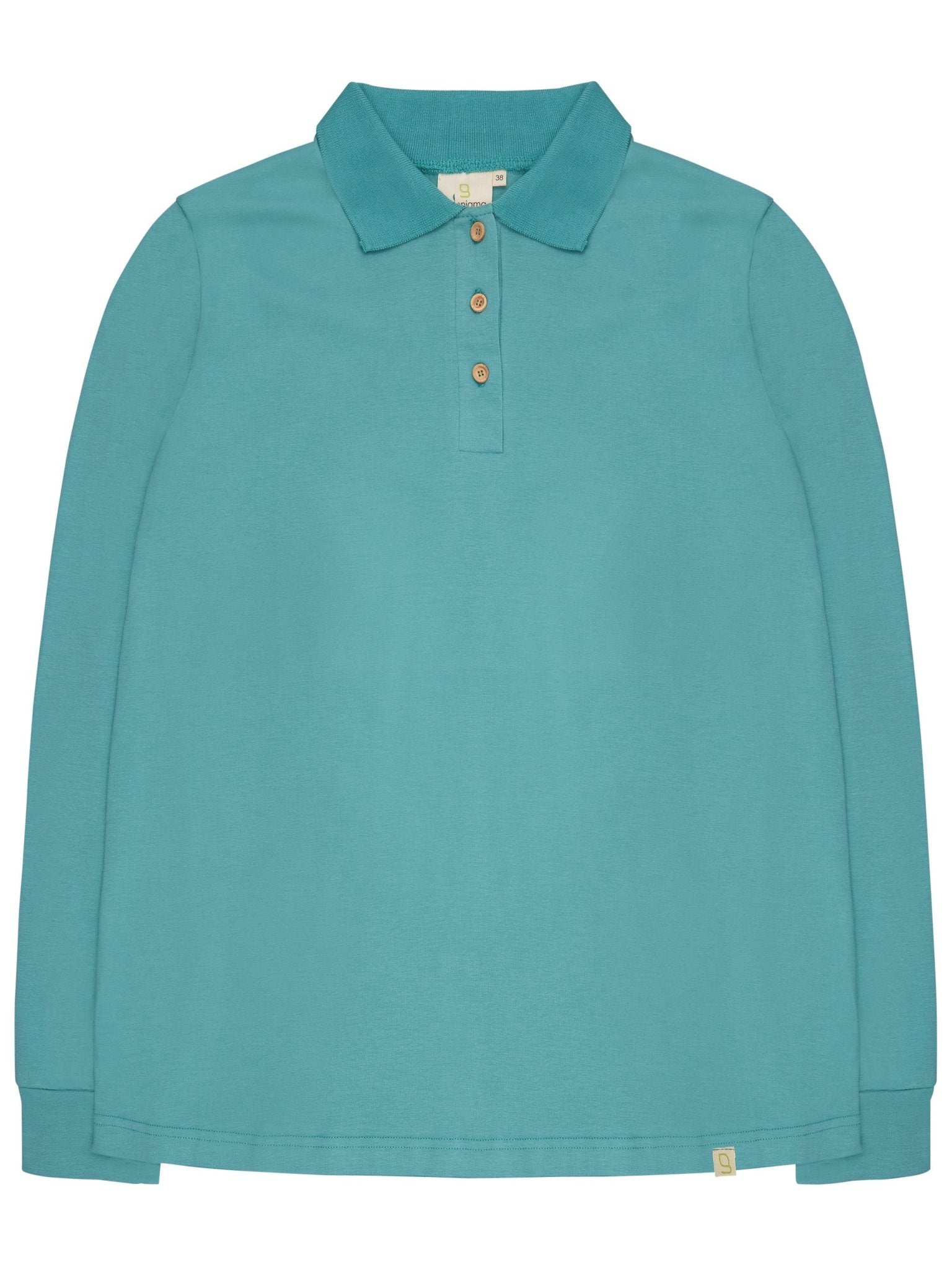 Weiches Langarm-Shirt mit Polo-Kragen - greenjama - G203-grp-36