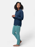 Weiches Langarm-Shirt mit Polo-Kragen - greenjama - G203-grp-36
