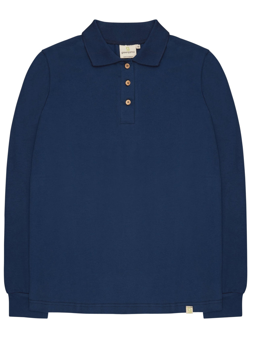 Weiches Langarm-Shirt mit Polo-Kragen - greenjama - G203-grp-36