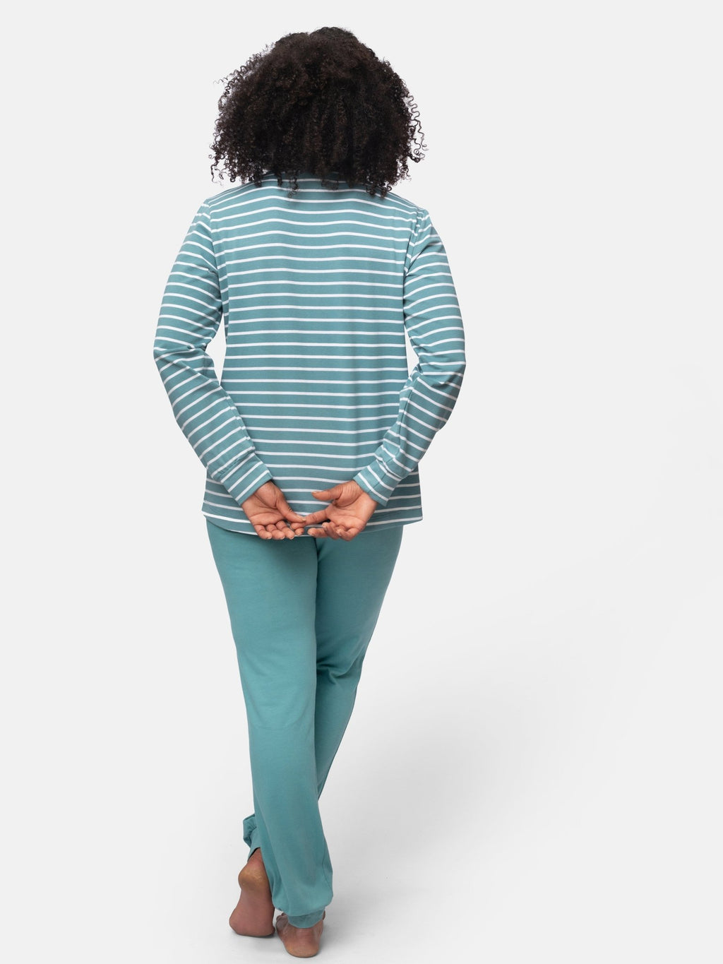 Langarm-Shirt Ringel mit weicher Oberfläche - greenjama - G202-grp-36