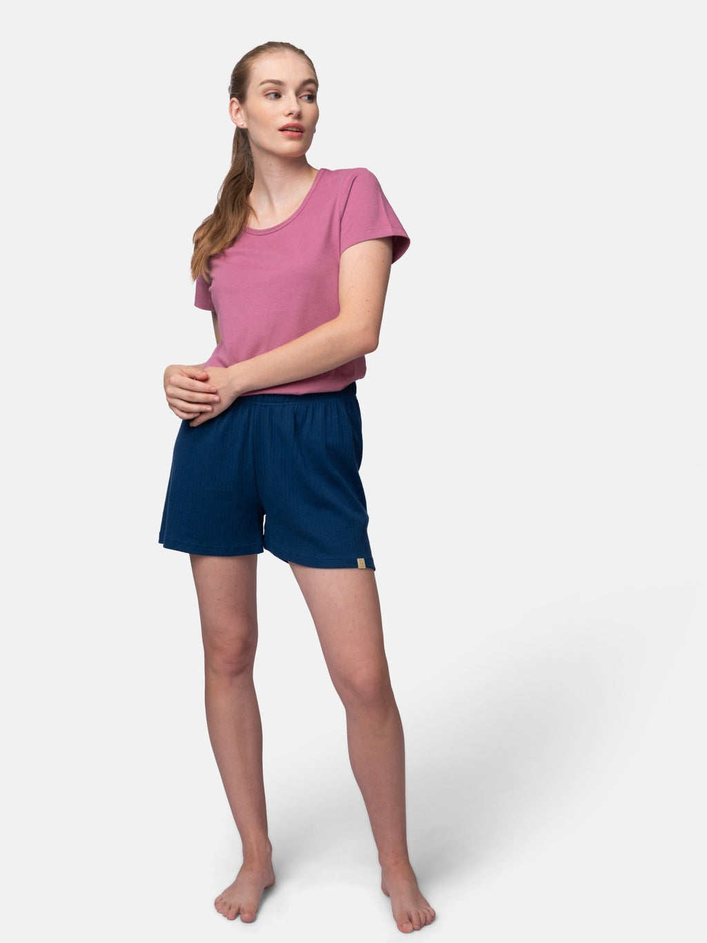 Elastische Short aus Derby-Rib - greenjama - G400-grp-36