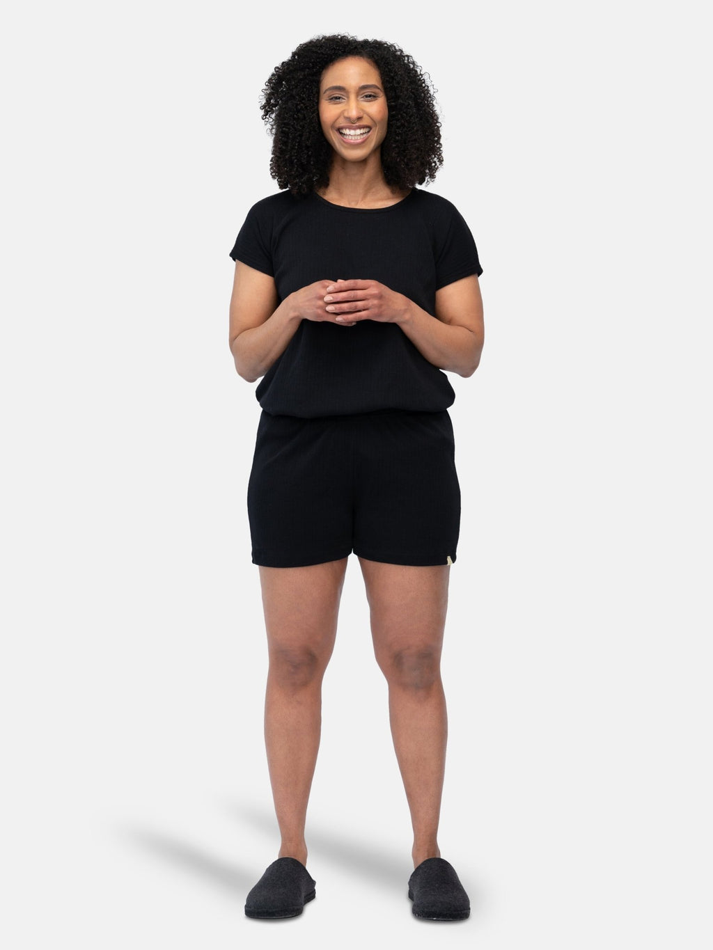 Elastische Short aus Derby-Rib - greenjama - G400-grp-36