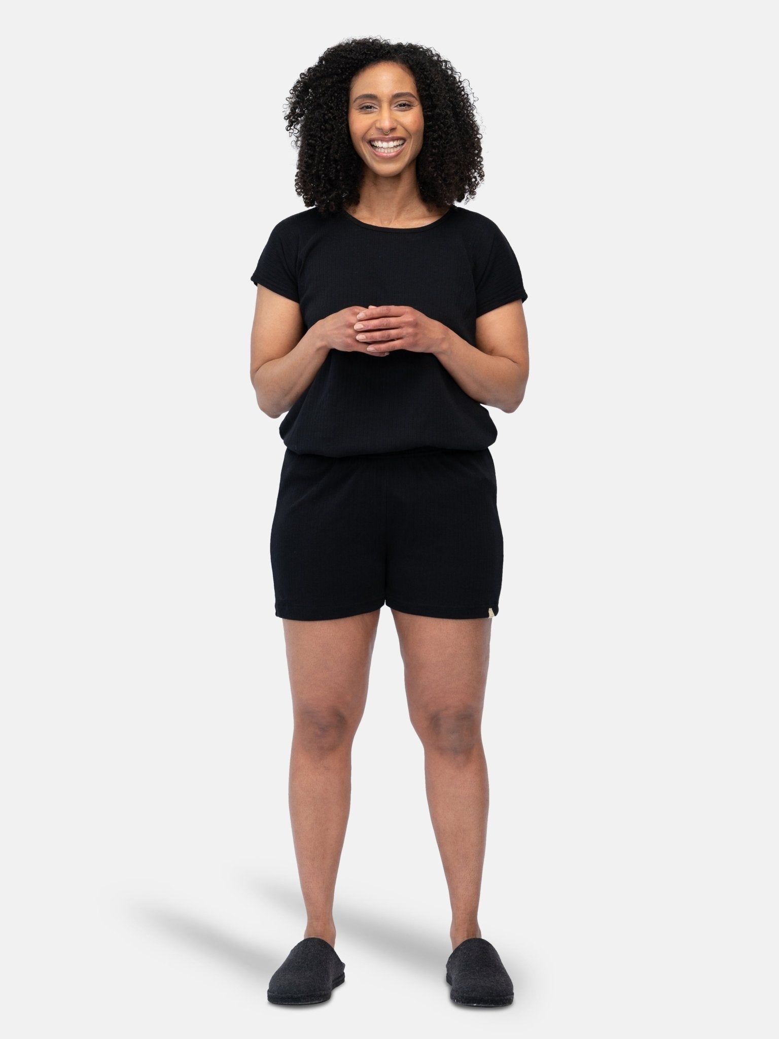 Elastische Short aus Derby-Rib - greenjama - G400-grp-36
