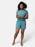Elastische Short aus Derby-Rib - greenjama - G400-grp-36