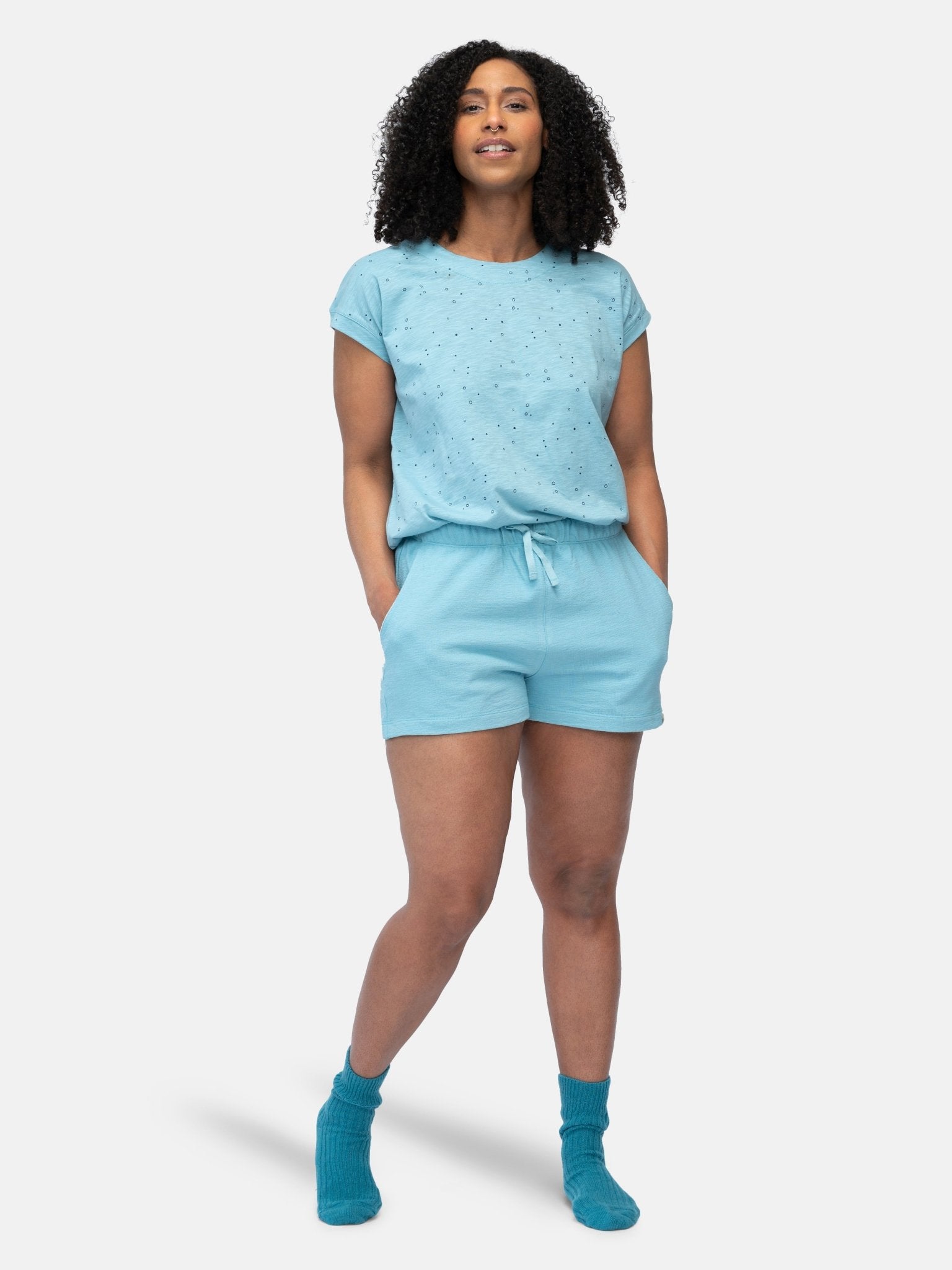 Soft jersey shorts textured pattern